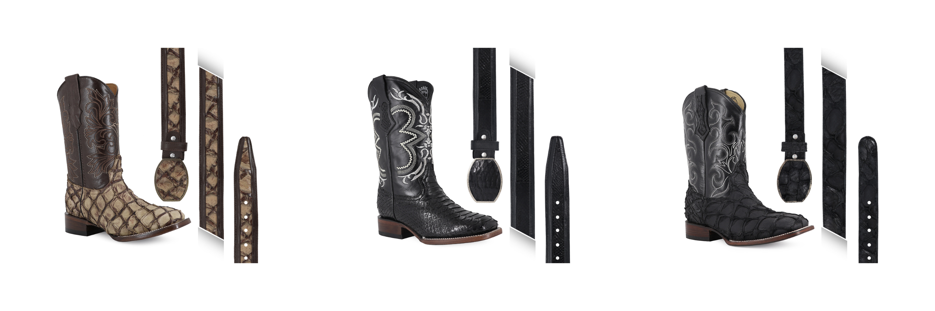 Cintos y botas de piel hombre