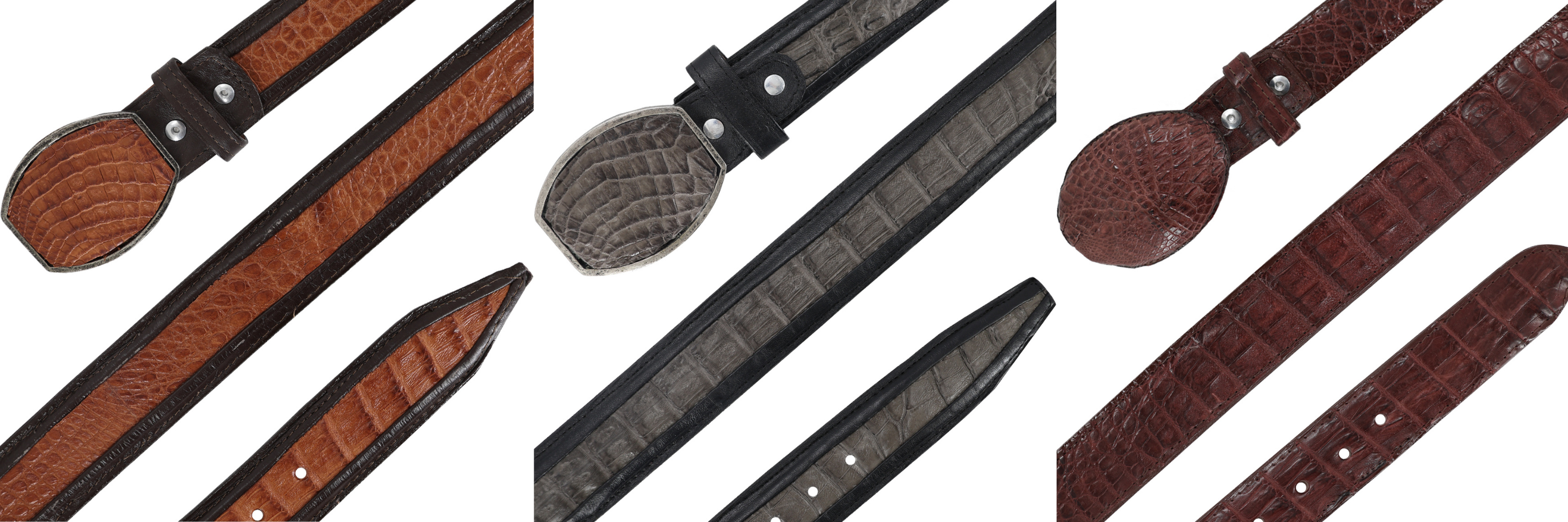 Cinturones piel de cocodrilo