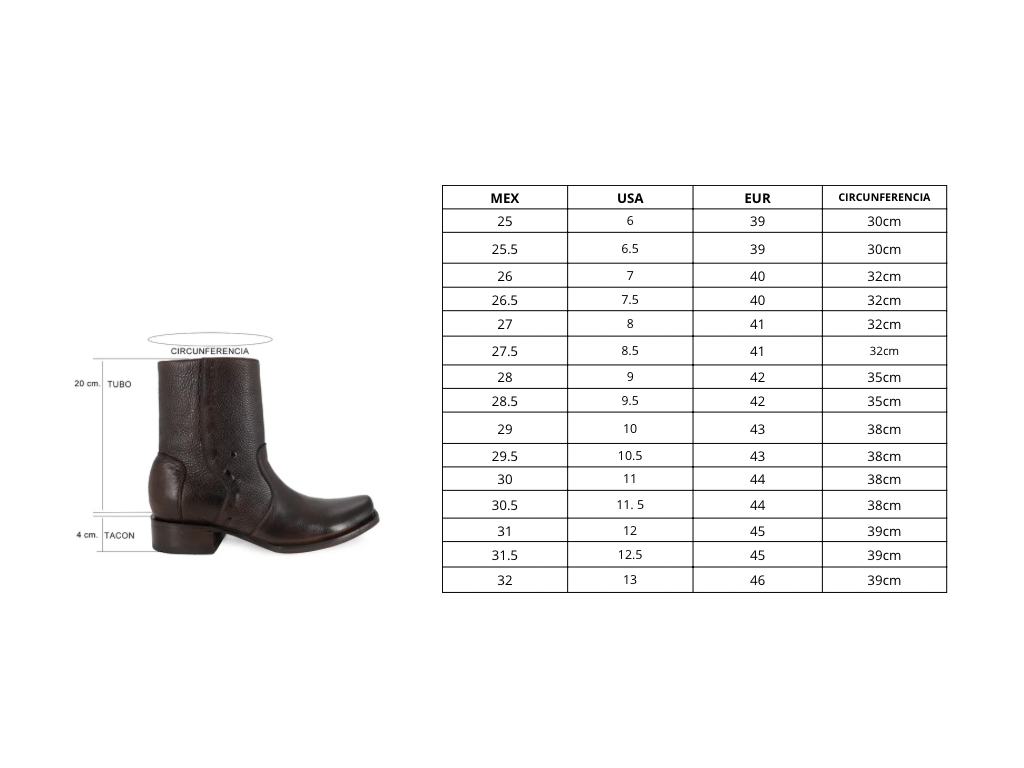 Botin Vaquero Estilo Vegas Cafe