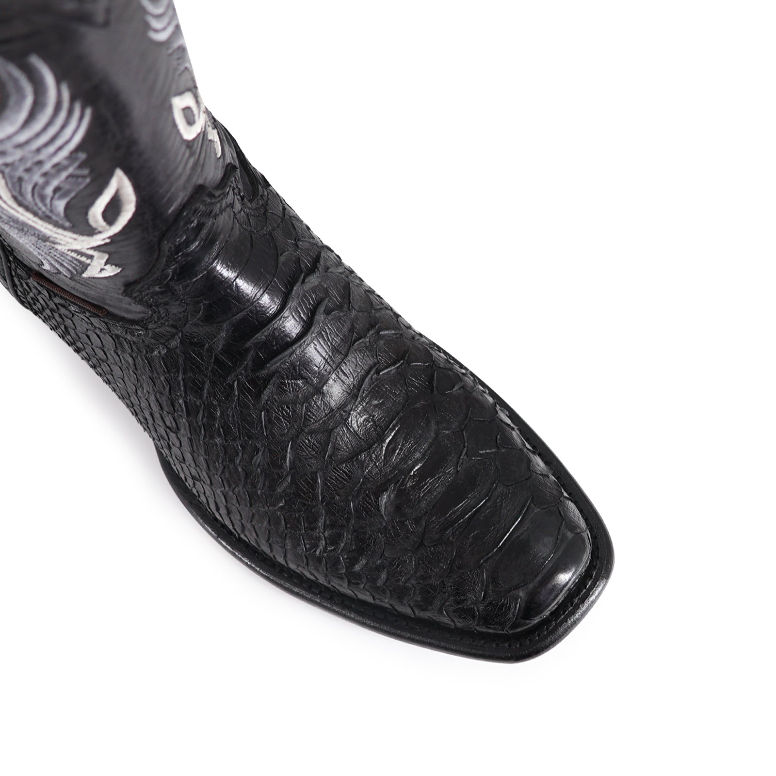 Bota Vaquera Dubai Pitón Negro