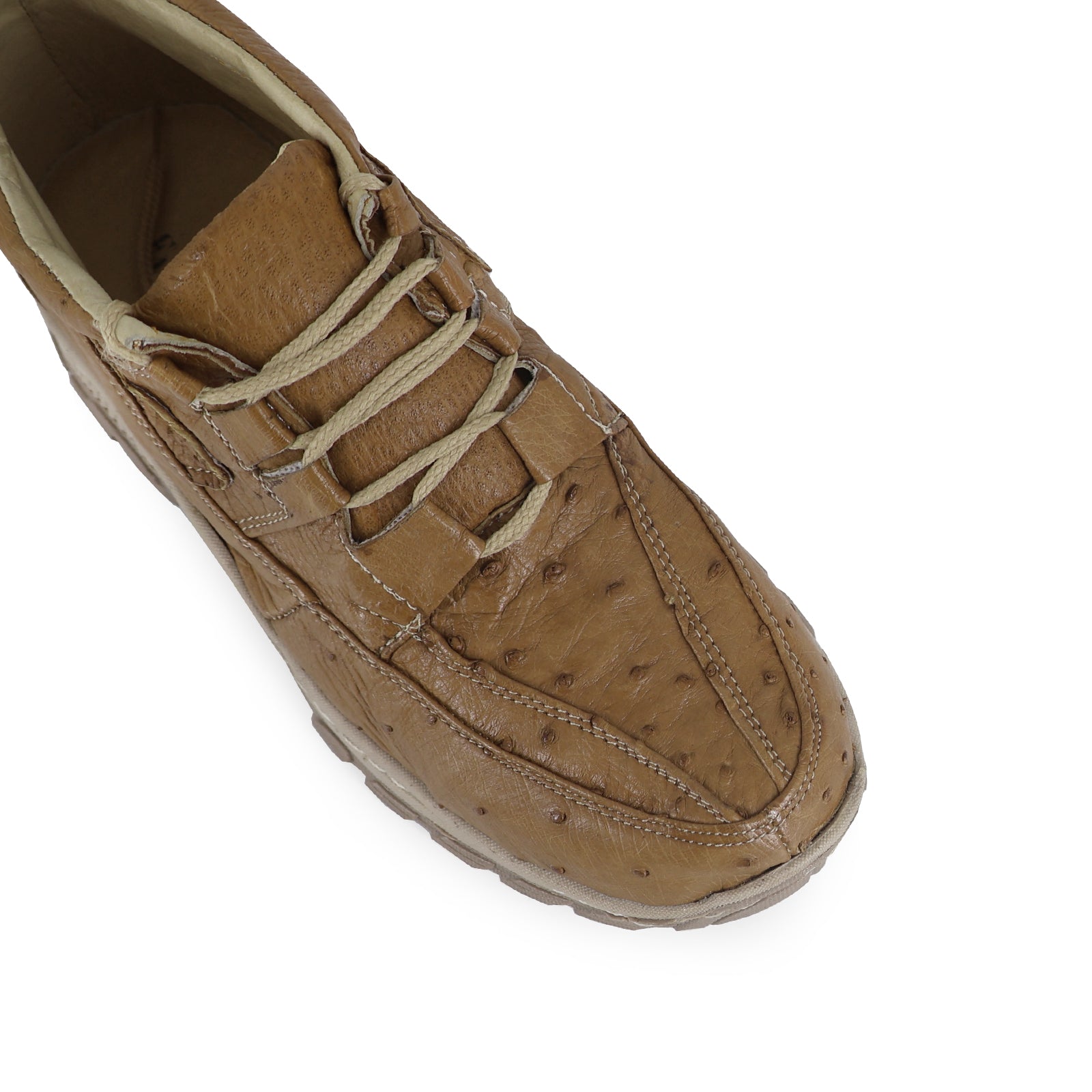 Zapato Perry Para Hombre En Piel De Avestruz Paja