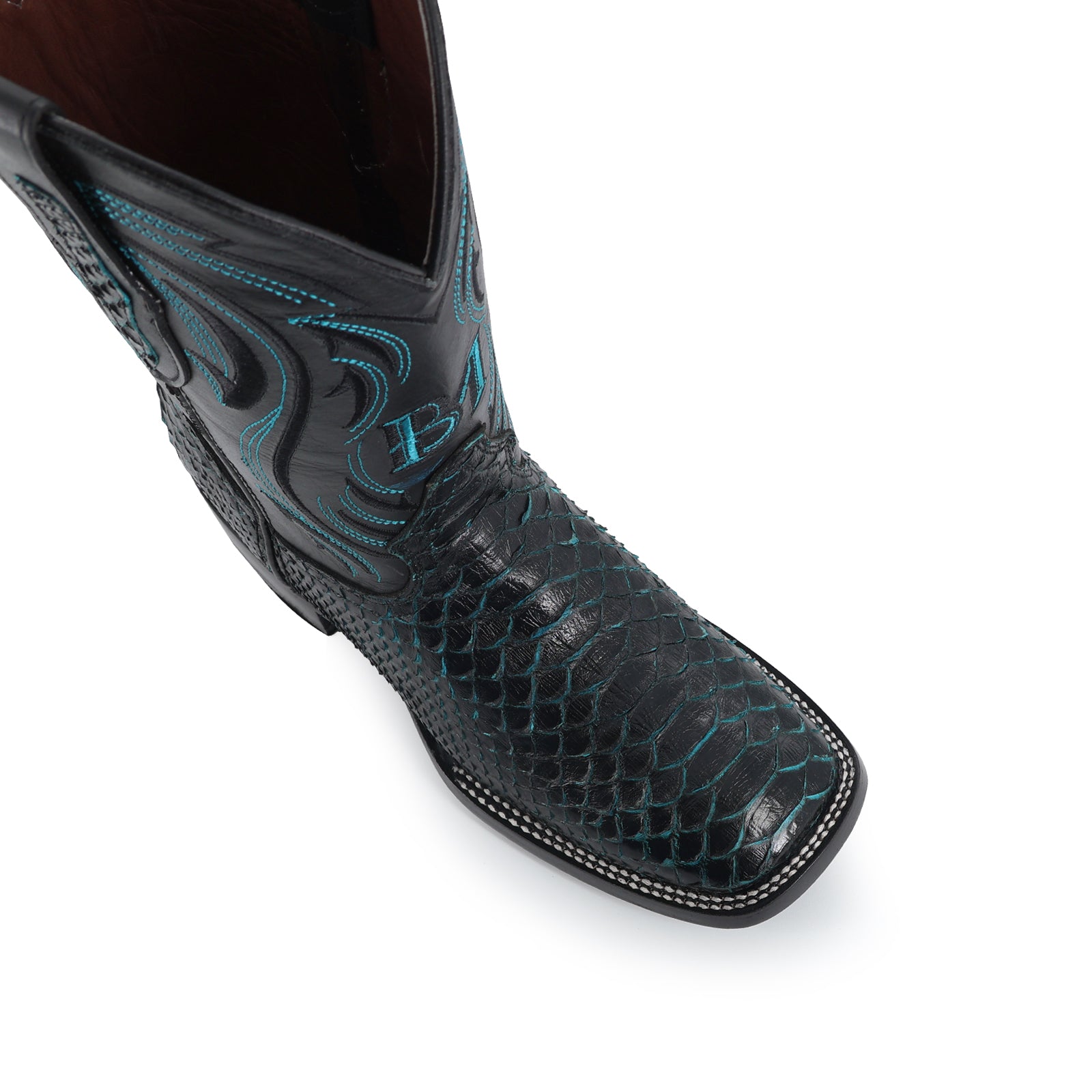 Bota Vaquera Bulldog Piton Negro Jade