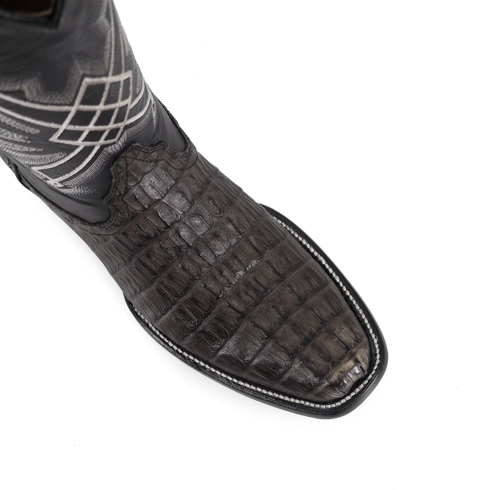 Bota Vaquera Dubai Cocodrilo Cola Gris