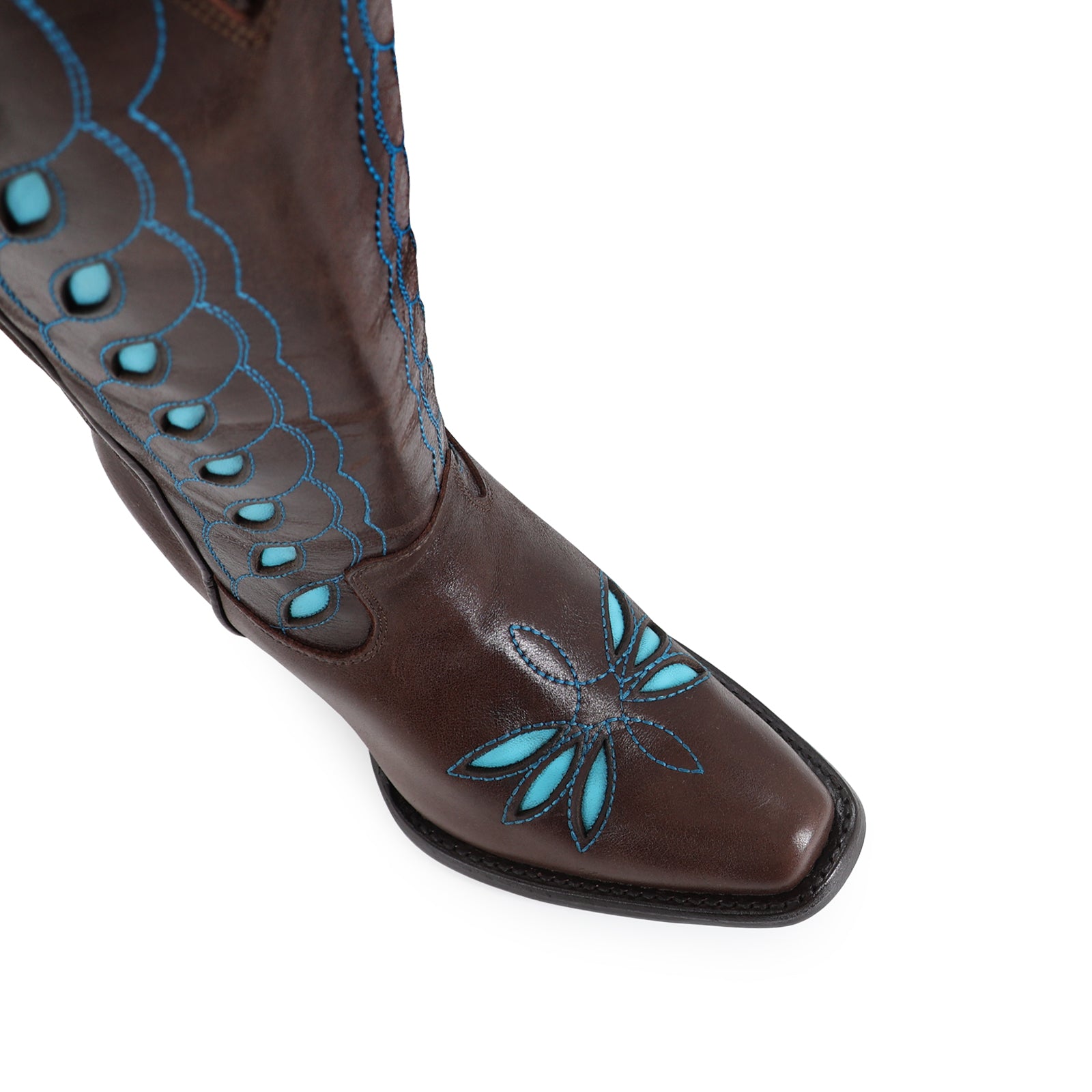 Bota vaquera para dama de piel modelo Maya