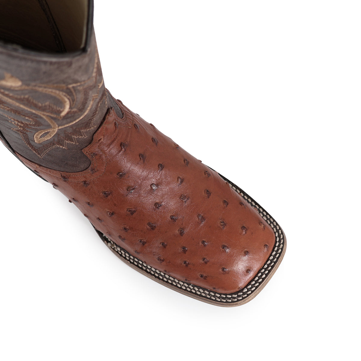Bota Vaquera Bulldog Para Caballero Modelo Avestruz Rustico