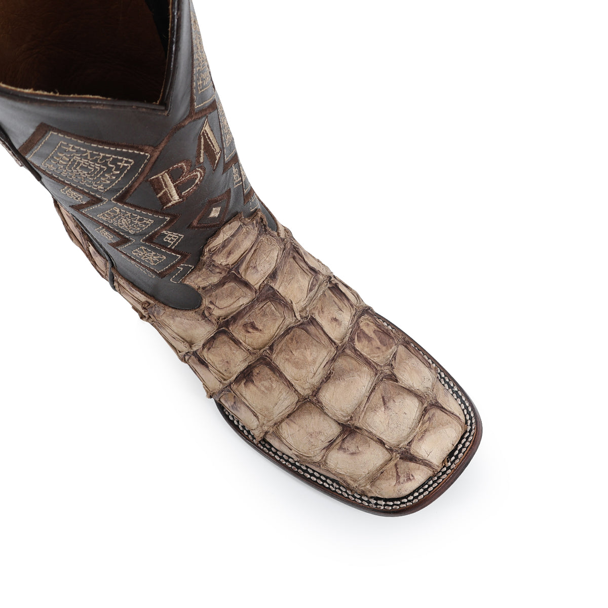 Bota Vaquera Bulldog Para Caballero Piel Pescado Nobuck