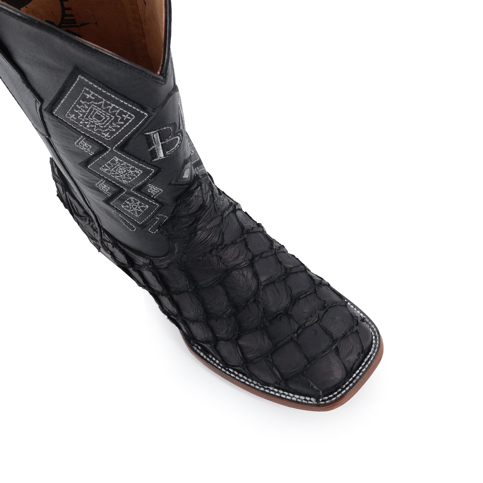Bota Vaquera Bulldog Pescado Nobuck Negro