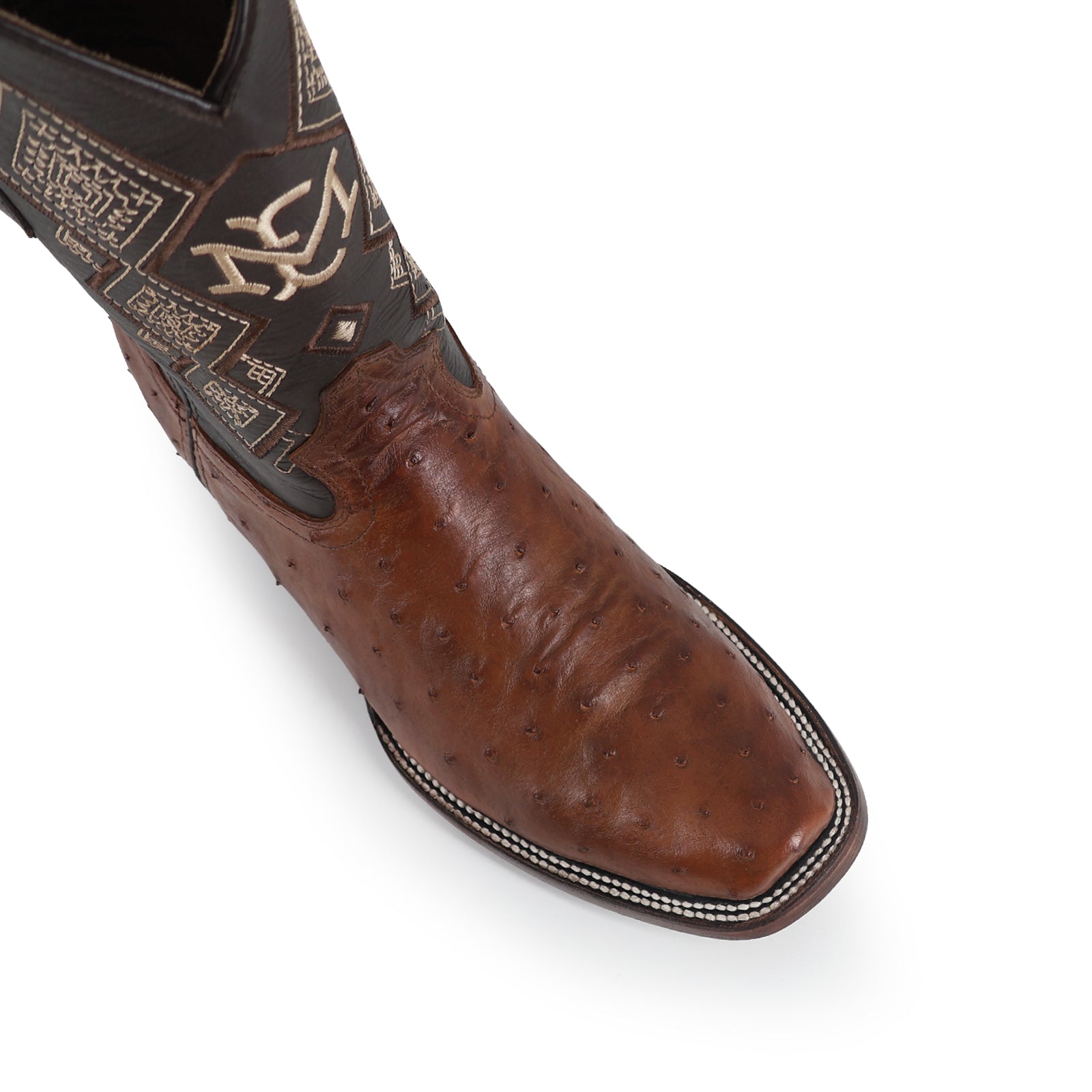 Bota Vaquera Dubai Avestruz Coñac