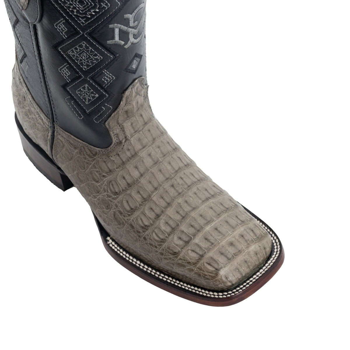 Bota Vaquera Bulldog Para Caballero Piel Cocodrilo Lomo