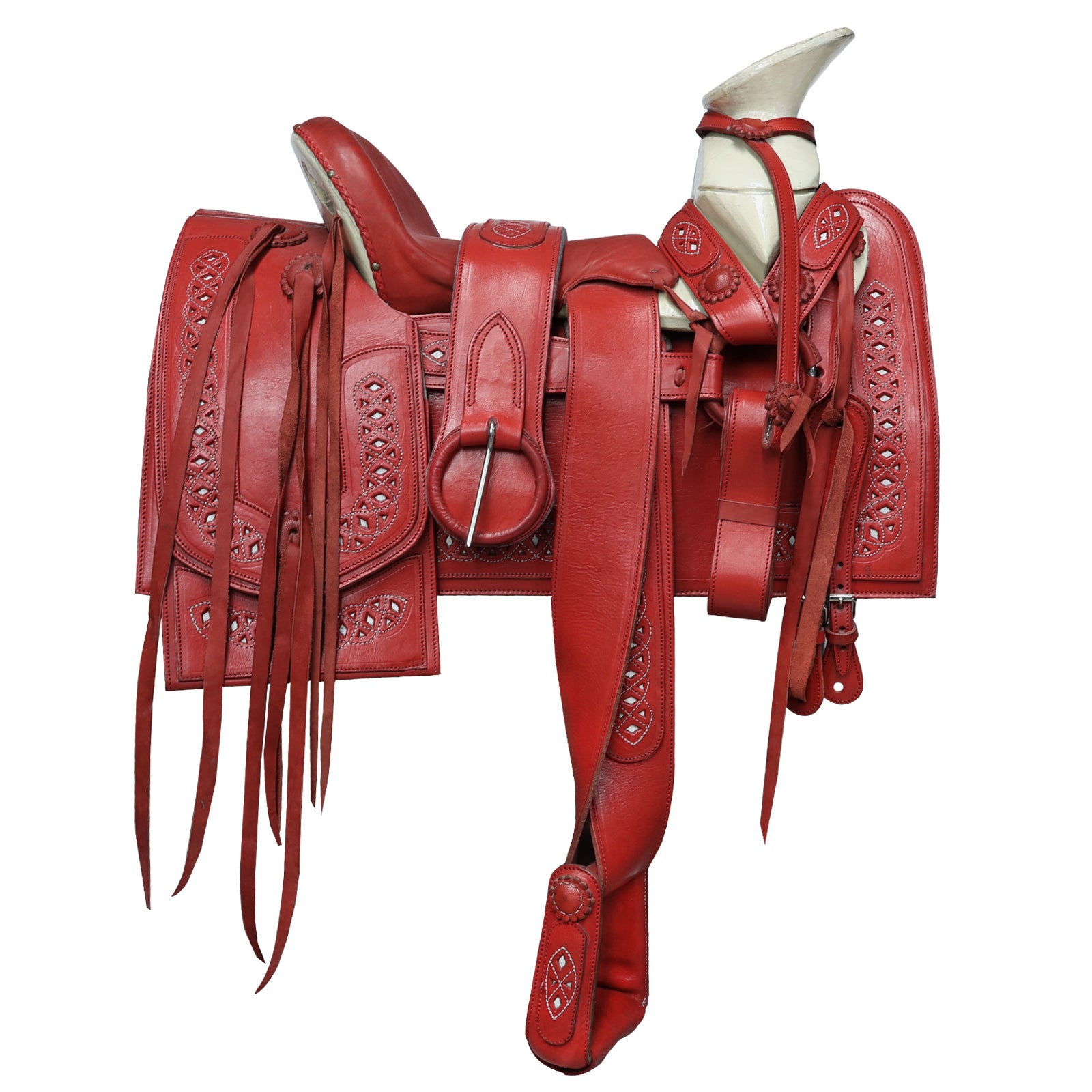 Montura Cuadrada Roja Rombos