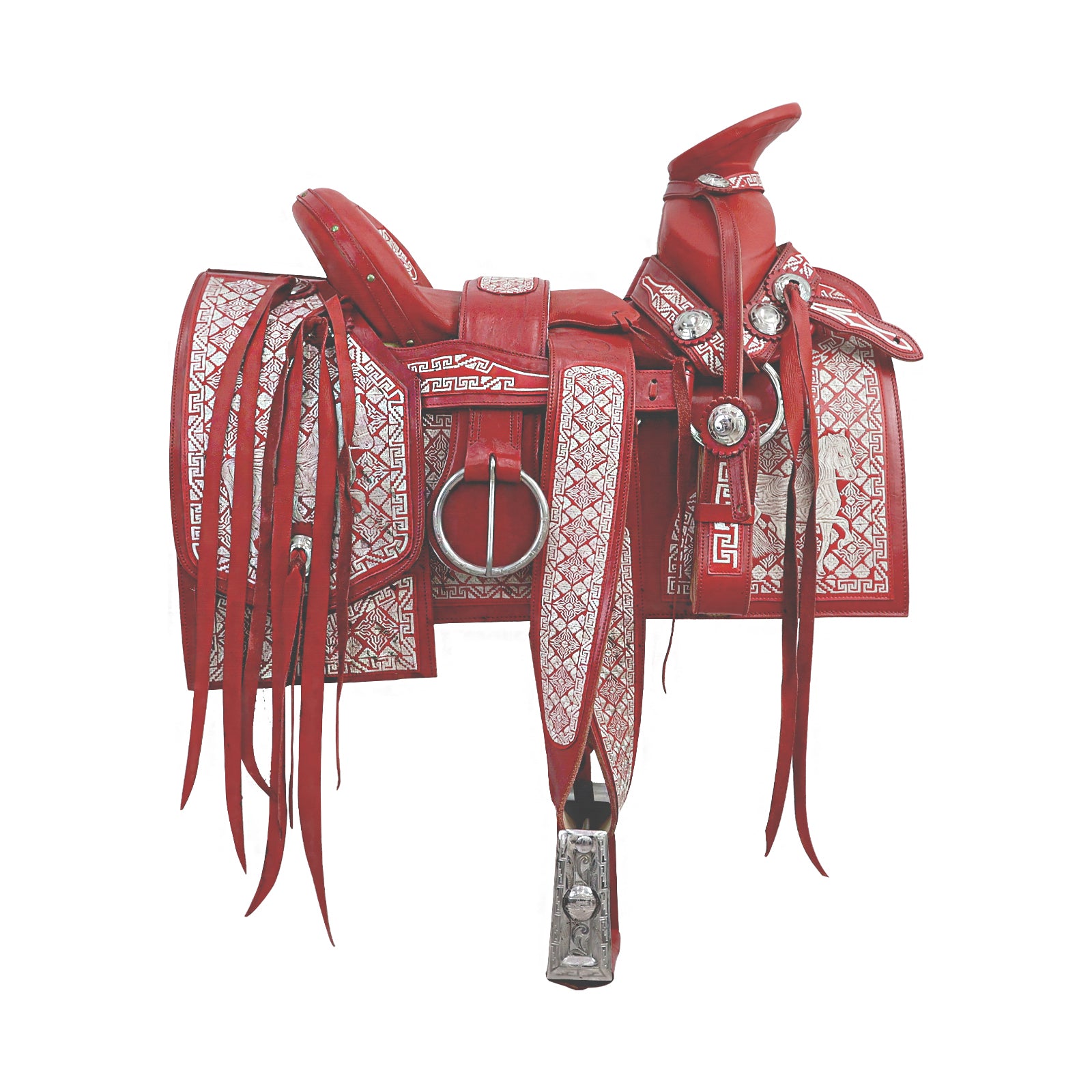 Montura Cuadrada Roja Piteada