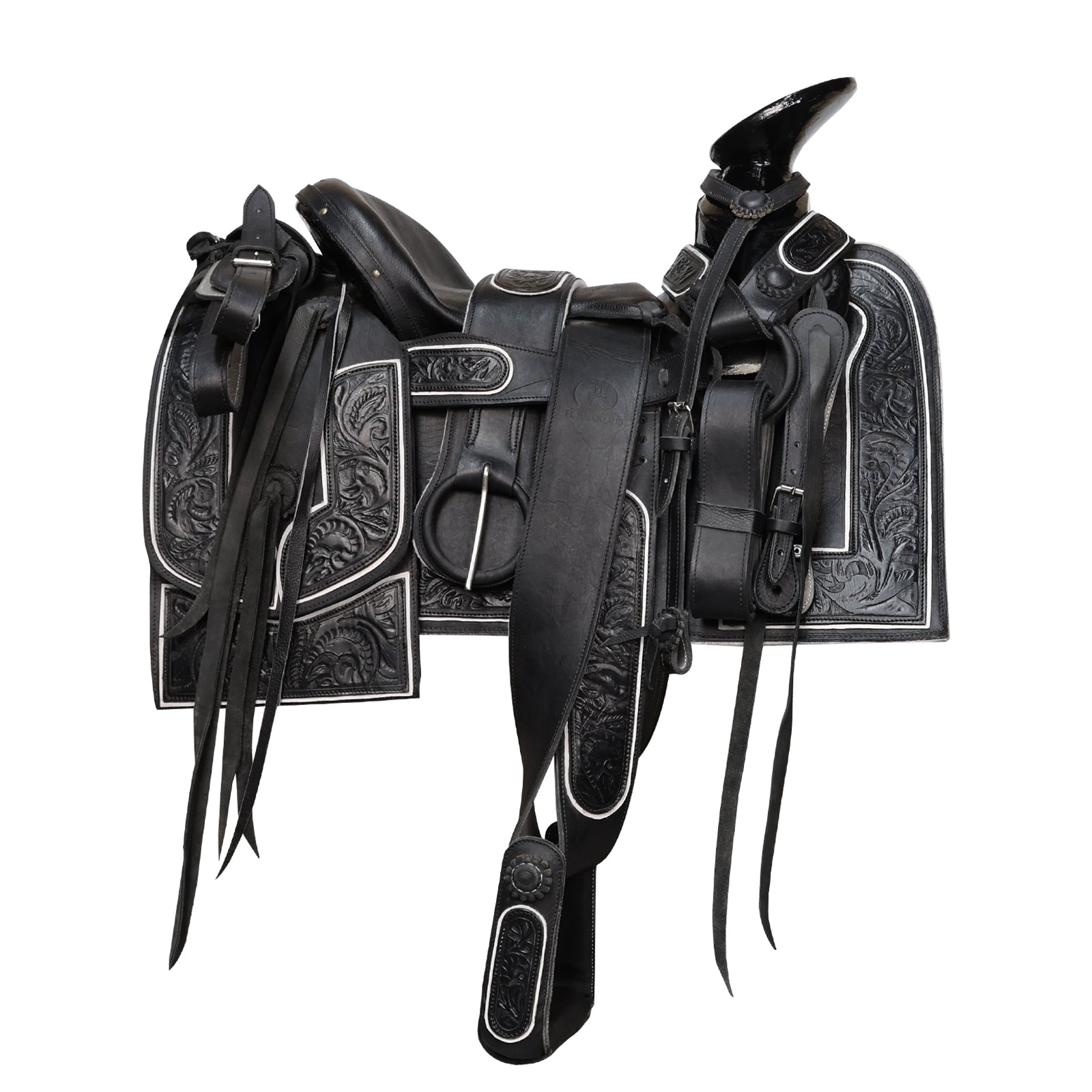 Montura Cuadrada Negro Cincelada