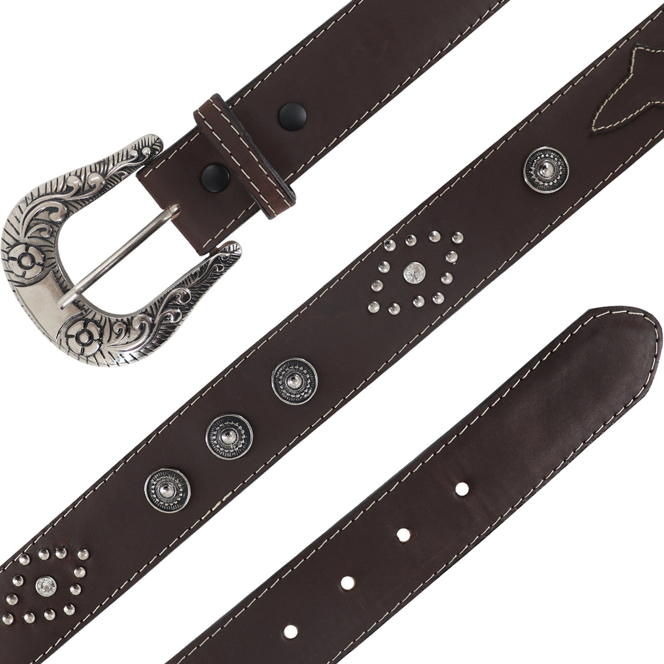 Cinto vaquero para dama modelo Rombos