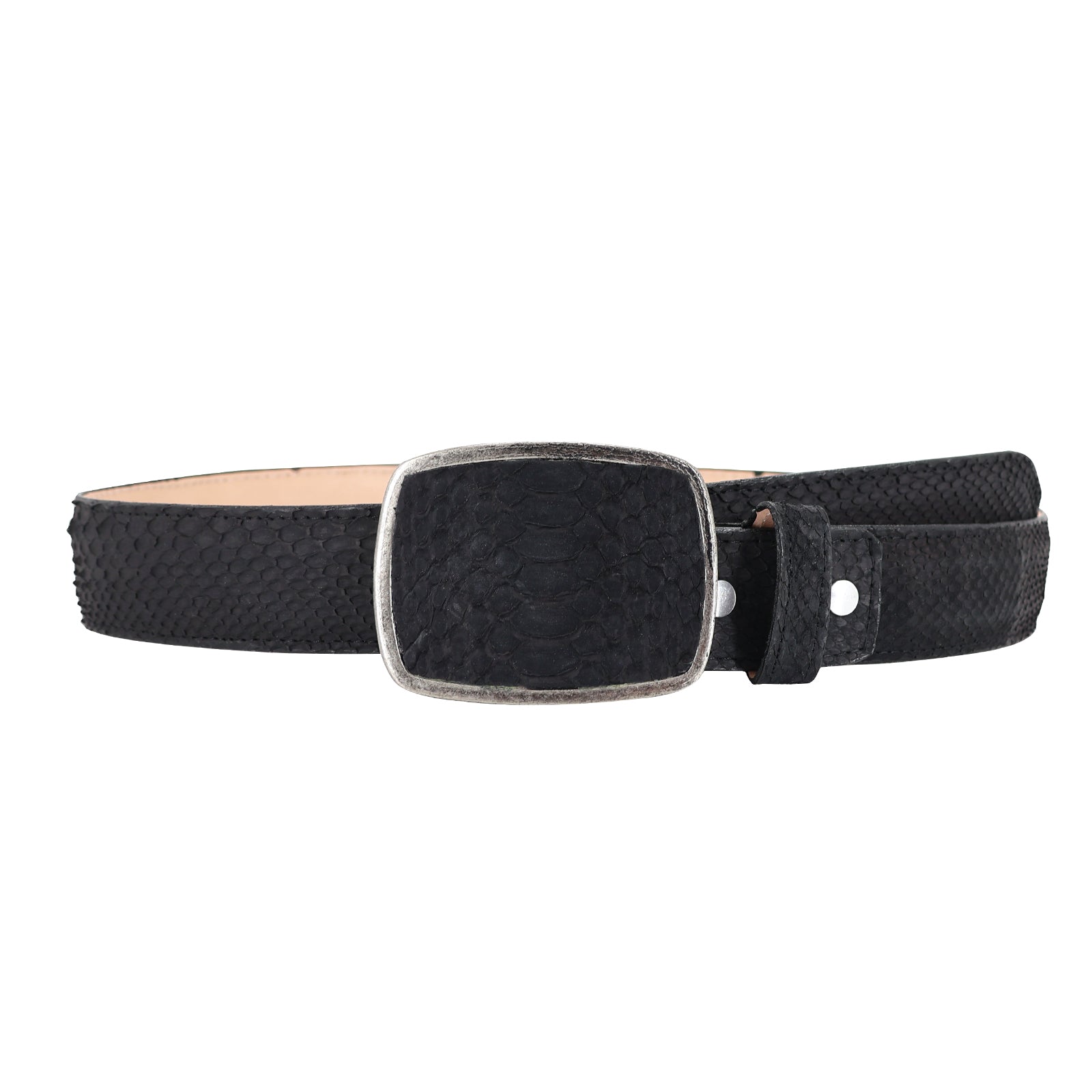 Cinturon HC Para Hombre En Piel De Piton Nobuck