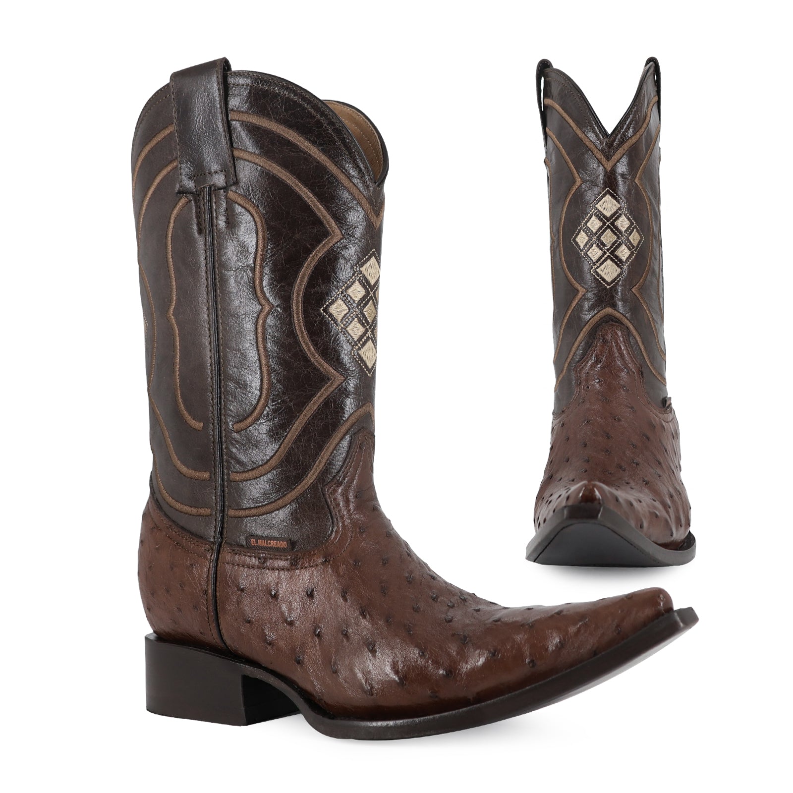 Bota Vaquera Chihuahua Avestruz Cafe