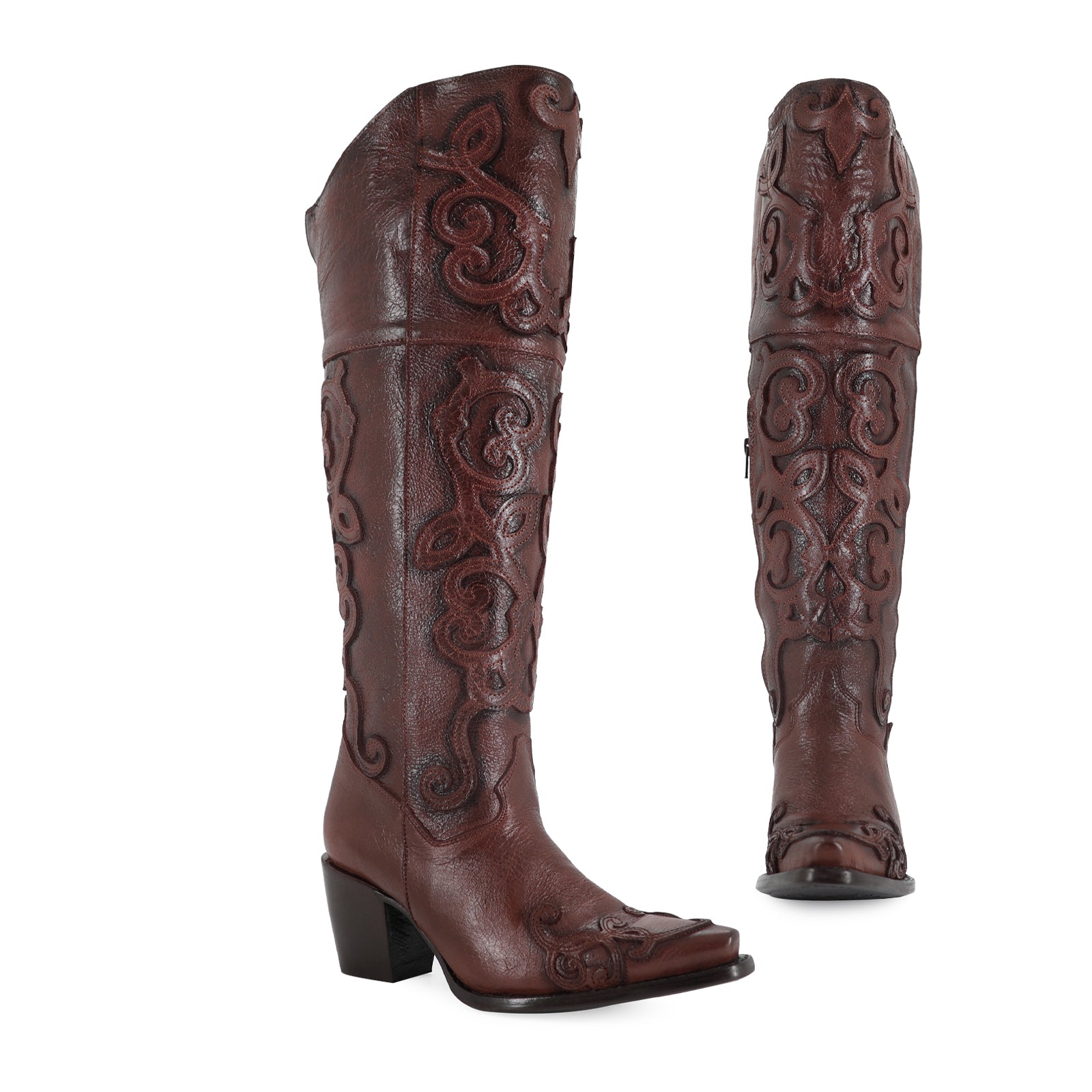 Bota vaquera para dama de piel modelo Marbella