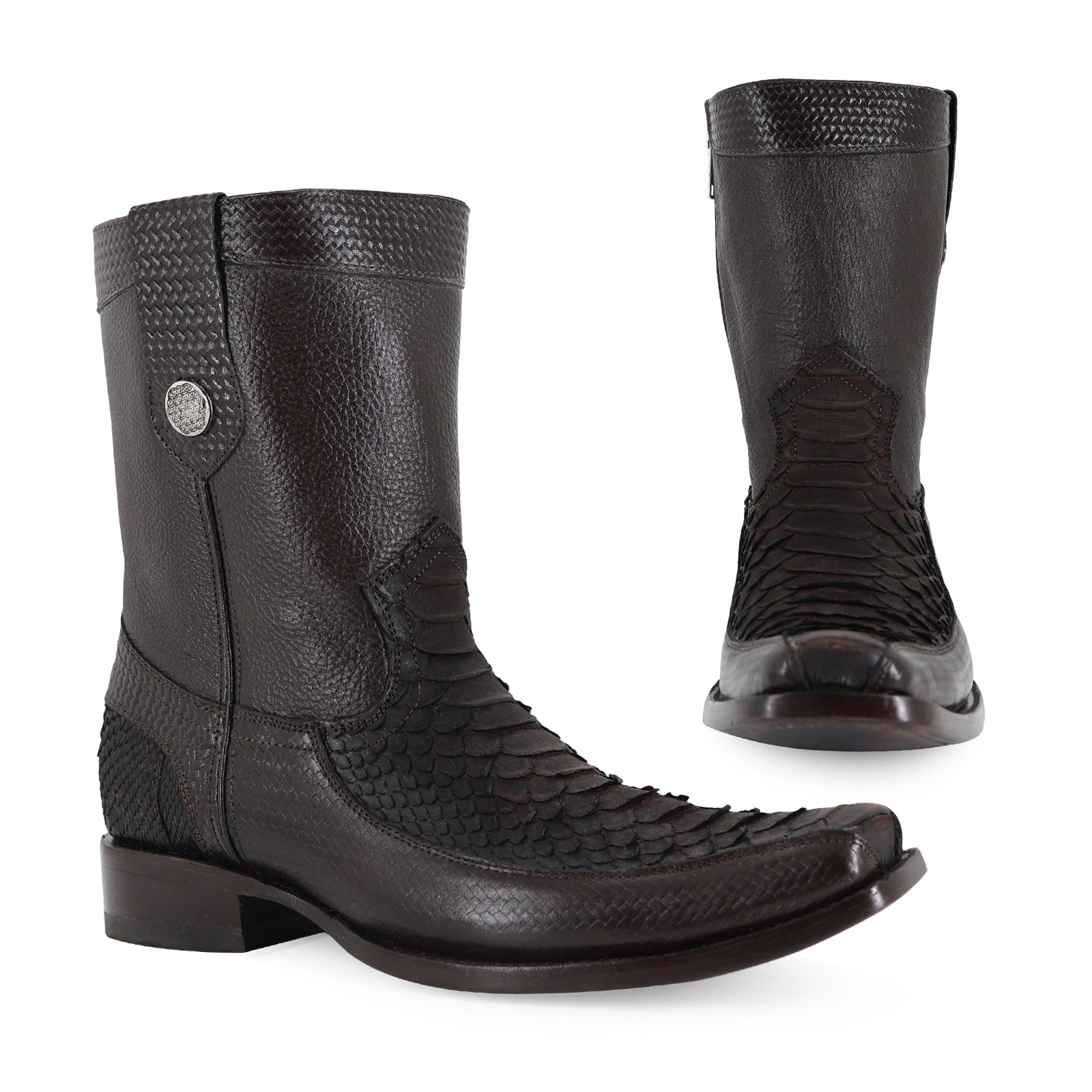 Botin Orion En Piel De Piton Nobuck