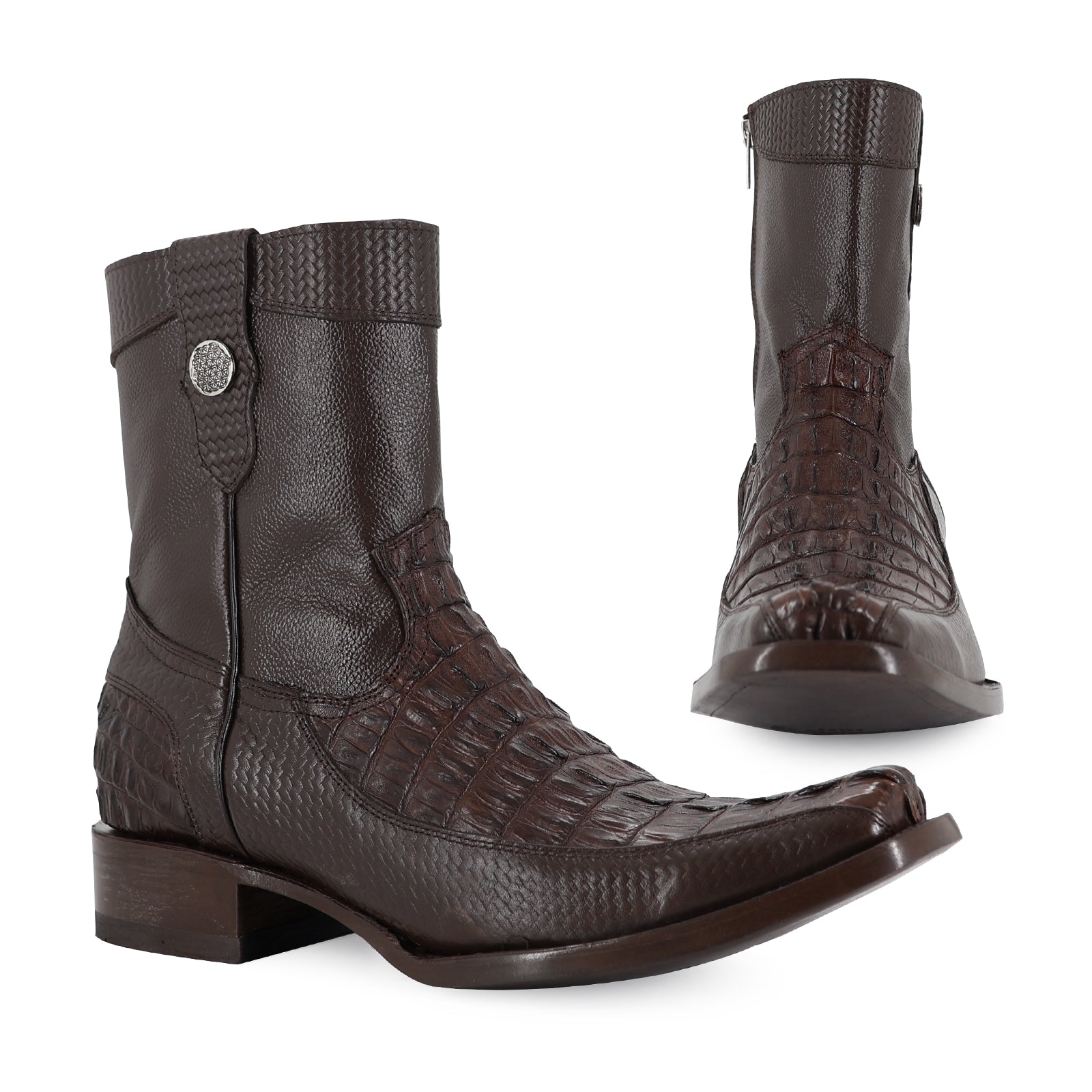 Botin Orion En Piel De Cocodrilo
