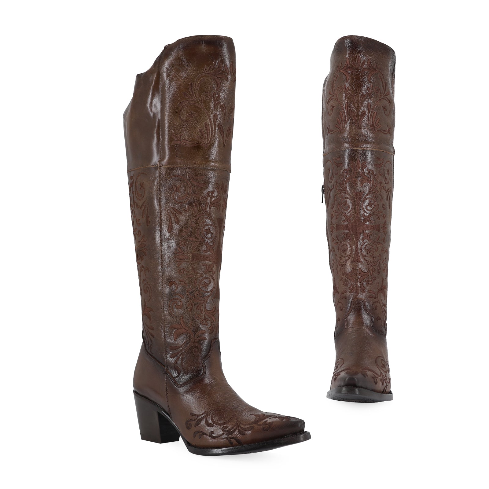 Bota vaquera para dama de piel modelo Holly