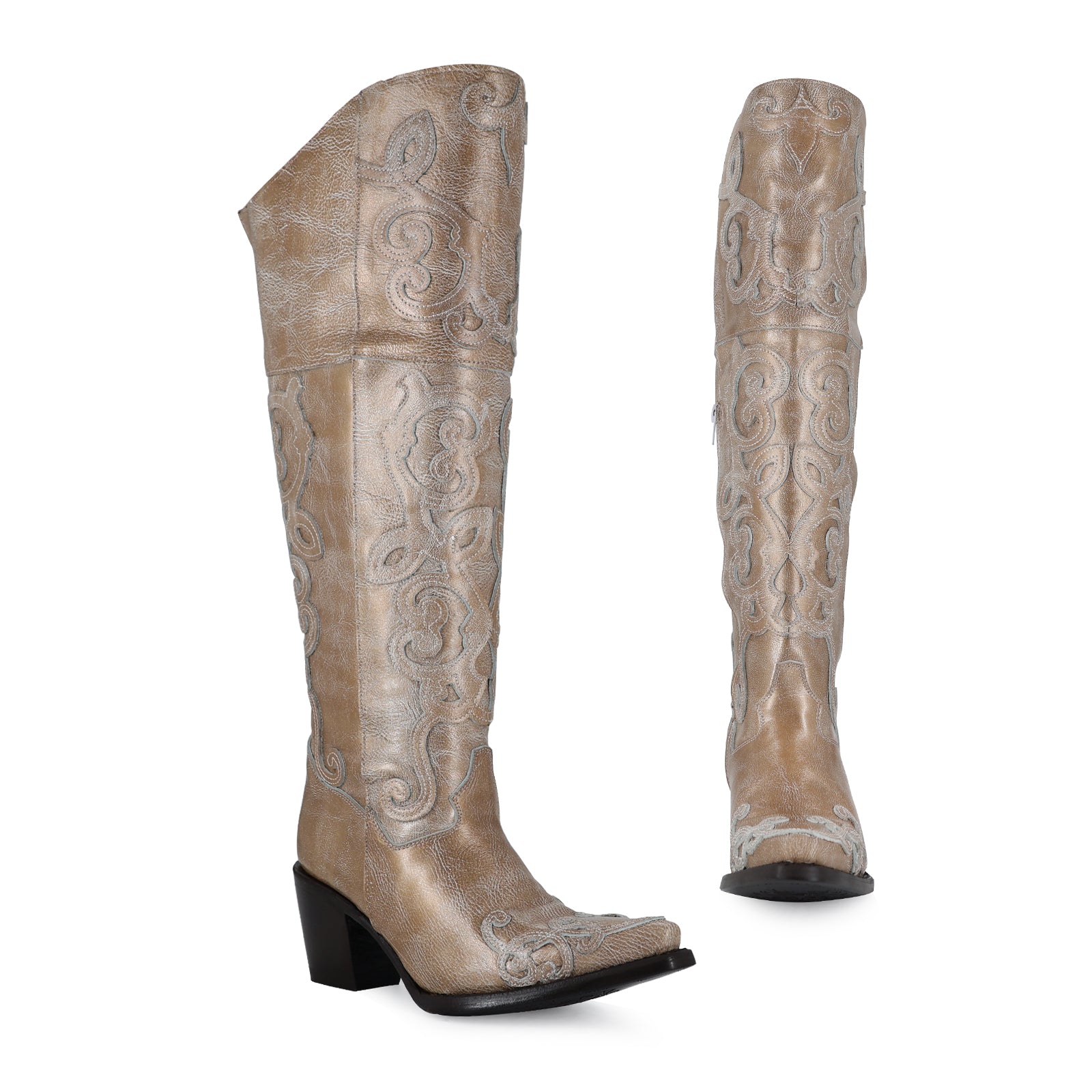 Bota vaquera para dama de piel modelo Marbella