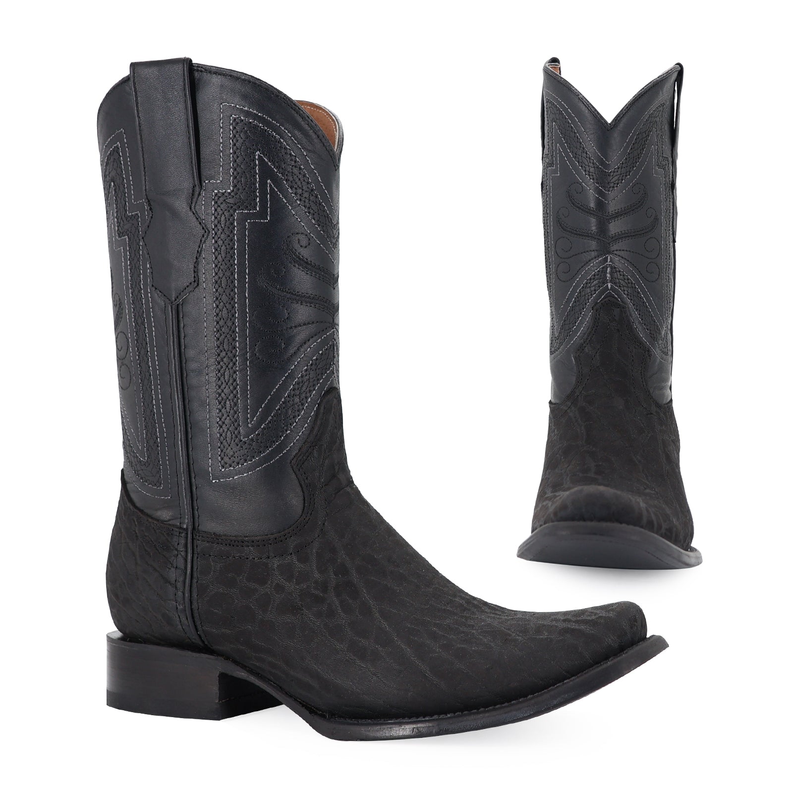 Bota Vaquera Dubai Cuello de Toro Negro
