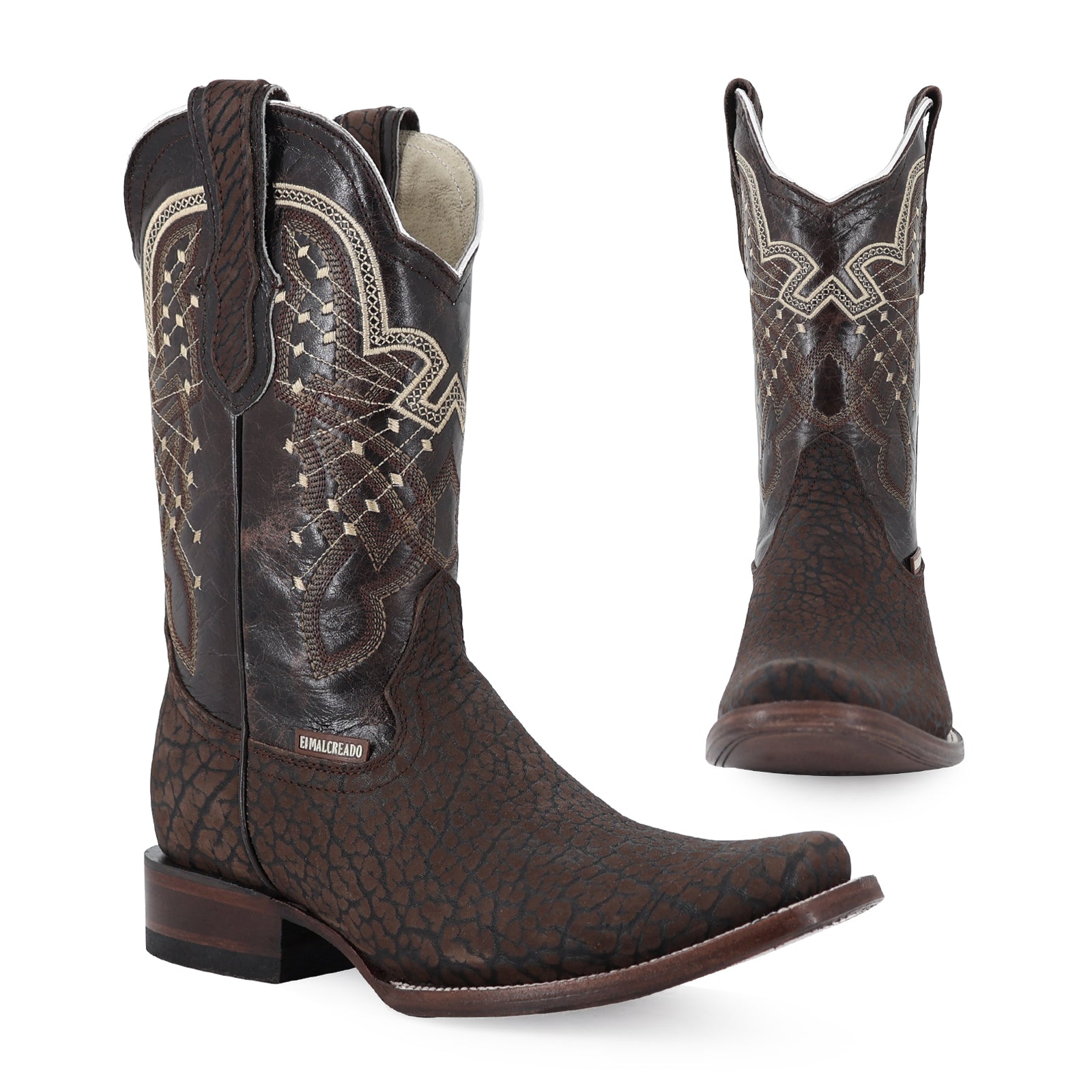 Bota Vaquera Dubai Cuello de Toro Chocolate