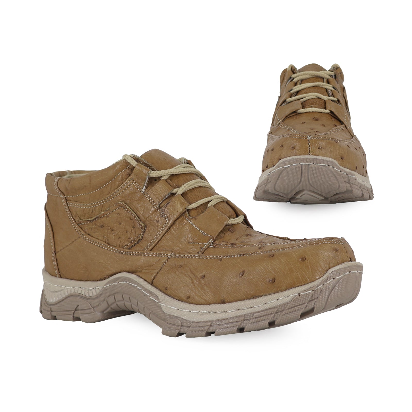 Zapato Perry Para Hombre En Piel De Avestruz Paja