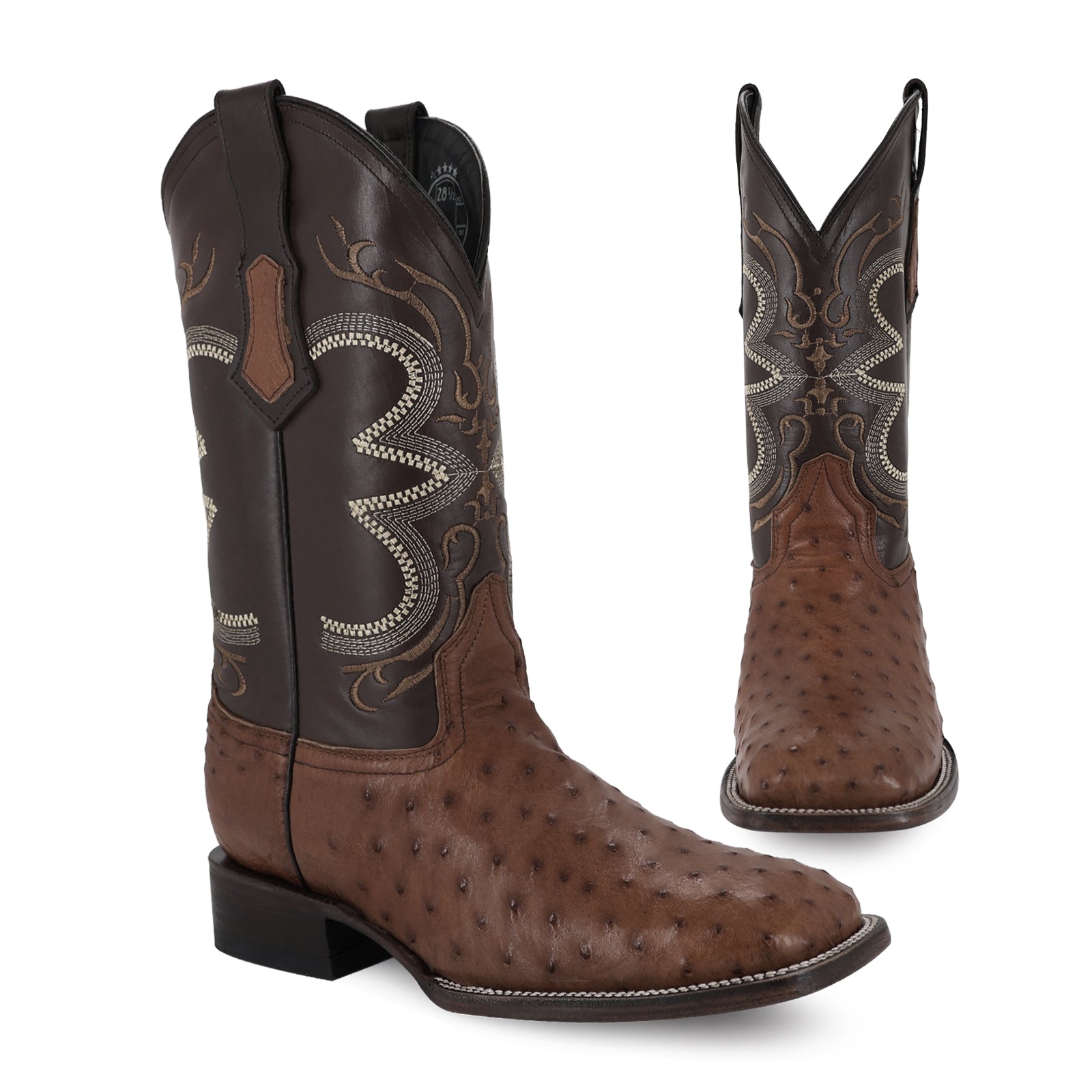 Combo Bota Y Cinto Vaq A Elegir Bota Bulldog Avestruz Cafe