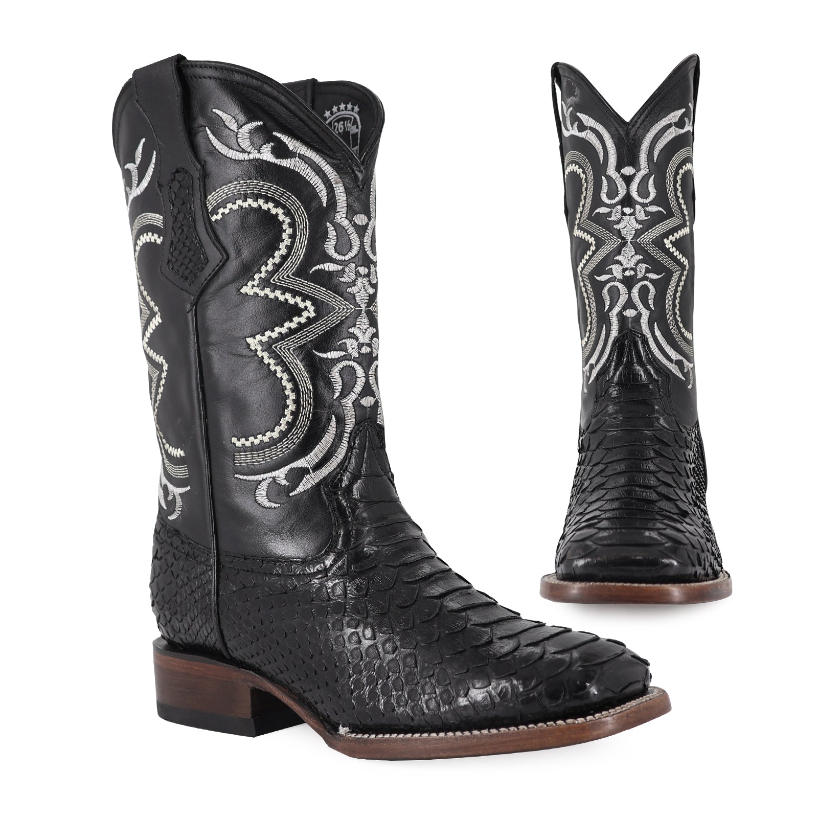 Combo Bota Y Cinto Vaq A Elegir Bota Bulldog Piton Negro