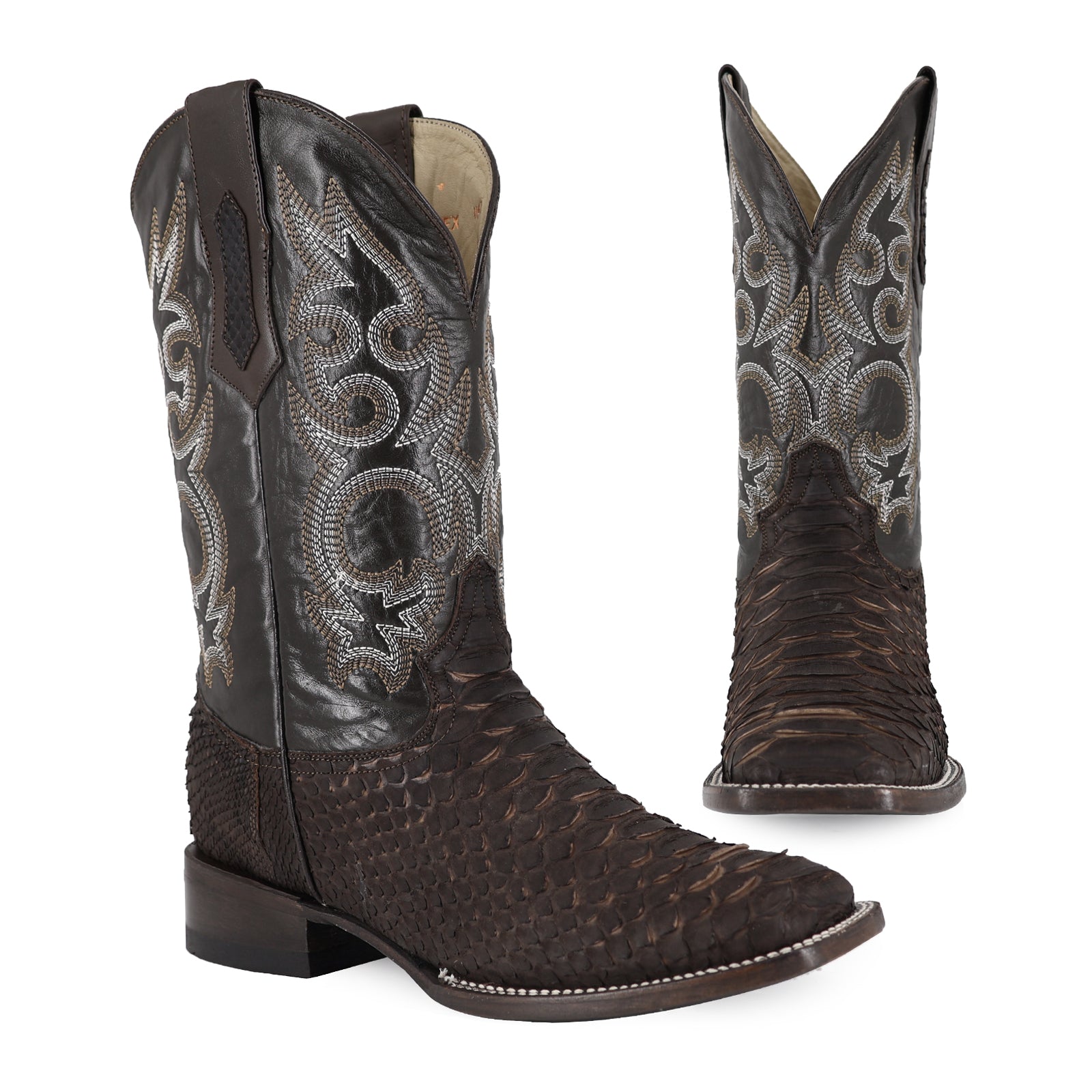 Combo Bota Y Cinto HC A Elegir Bota Bulldog Piton Nobuck Tabaco