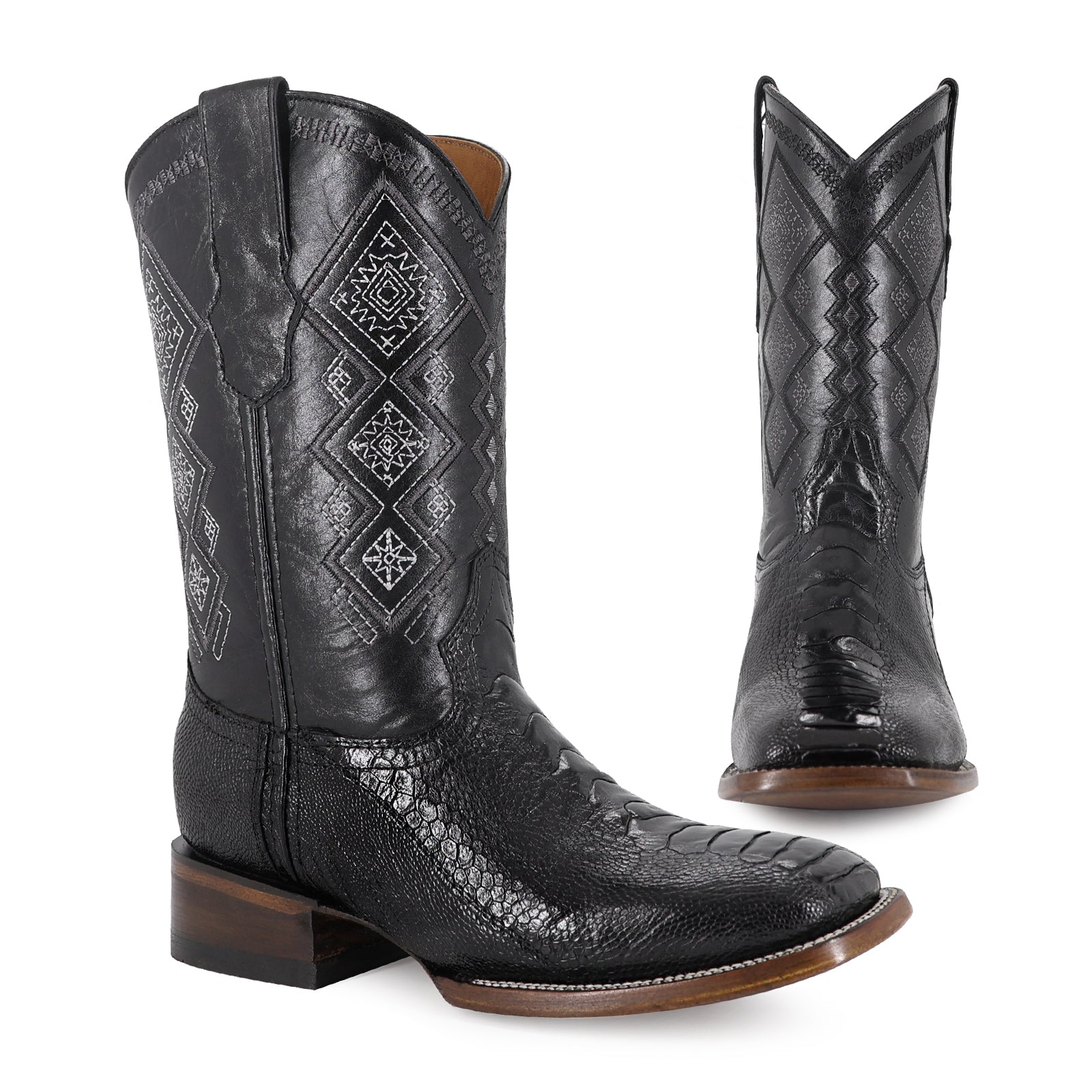 Combo Bota Y Cinto CUA A Elegir Bota Bulldog Pata De Avestruz Negro