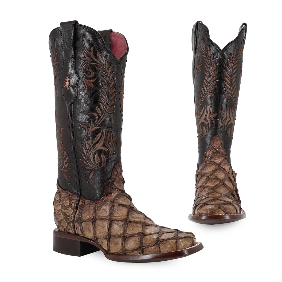 Bota vaquera para dama de piel Pescado modelo toscana