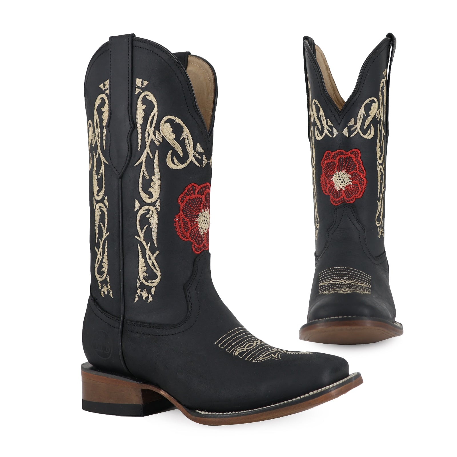 Bota vaquera para dama de piel modelo Chabela