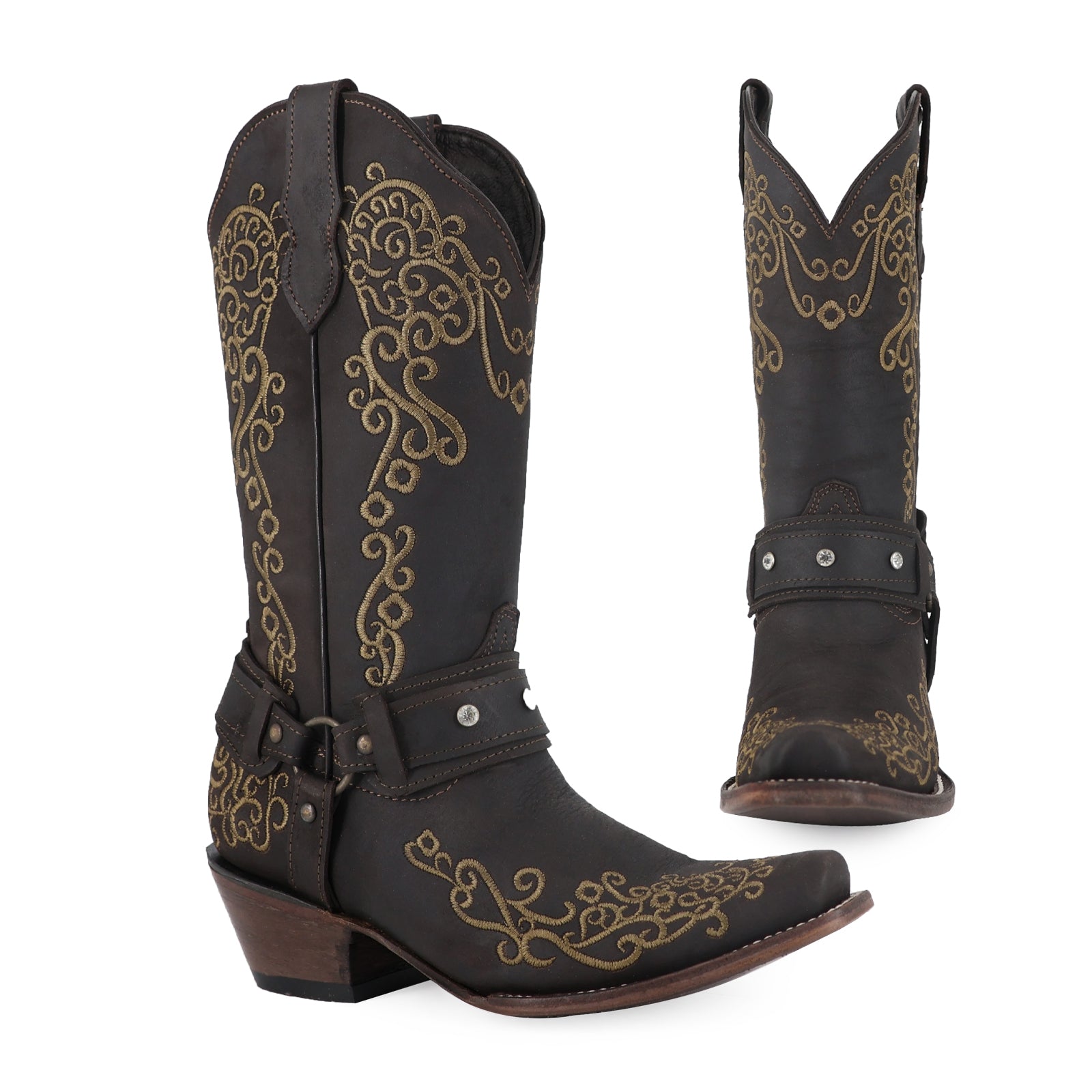 Bota vaquera para dama de piel modelo Bikina