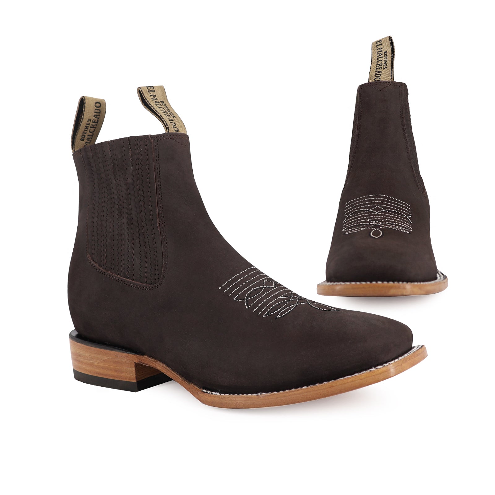 Botín Bulldog Nobuck Con Ringle Choco