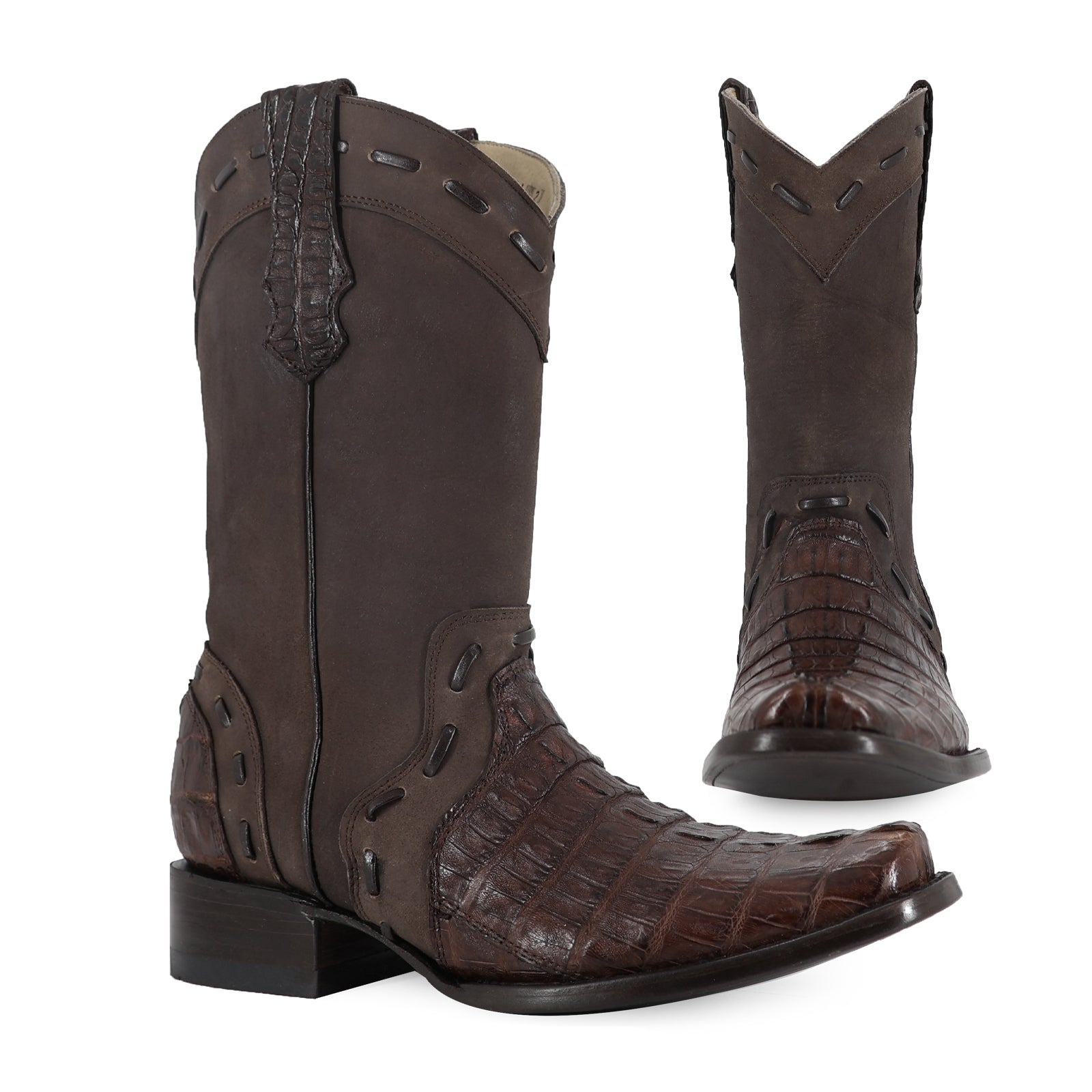 Bota Vaquera Franco Cocodrilo-Cola Cafe