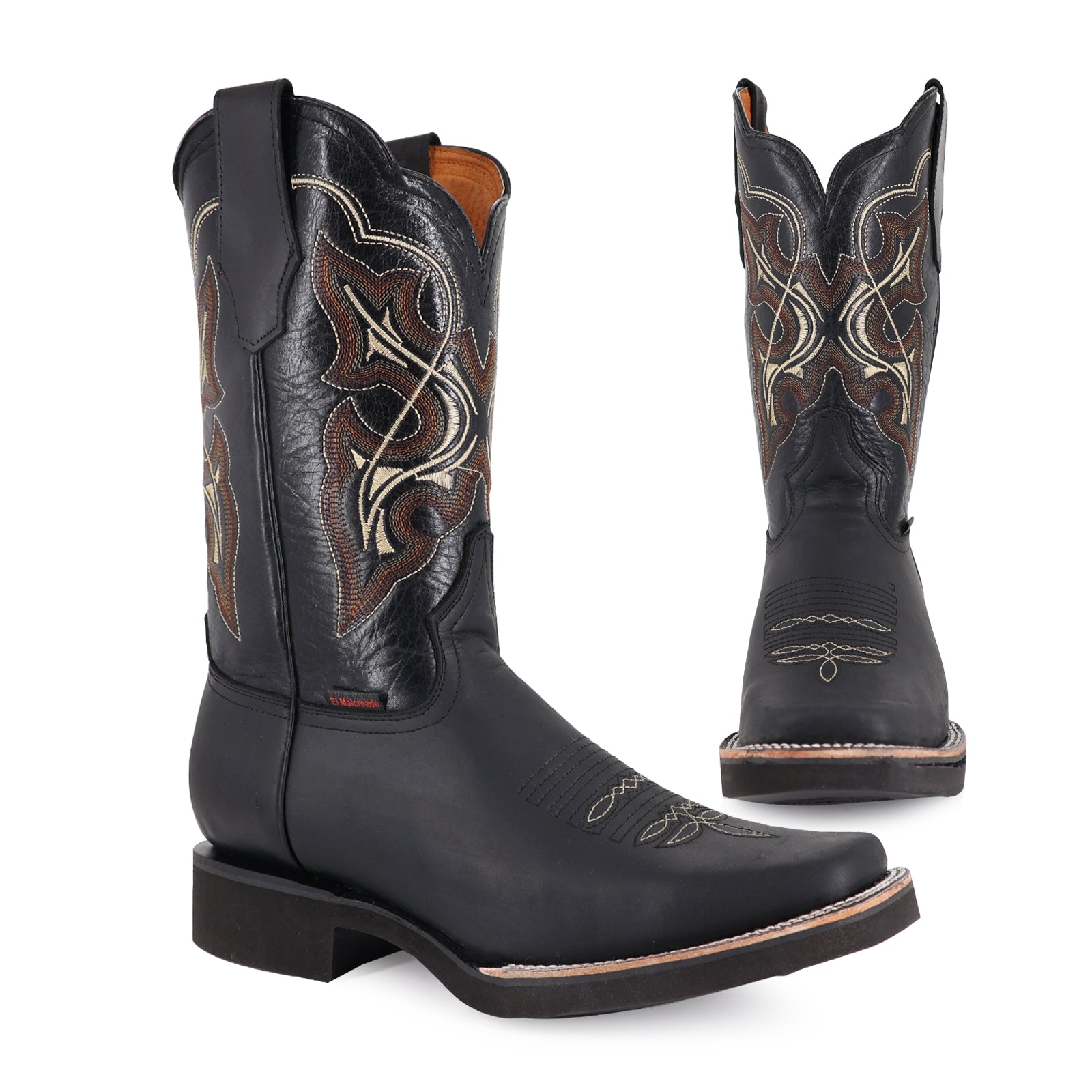 Bota Vaquera Rodeo Crazy Suela Poliuretano Negro