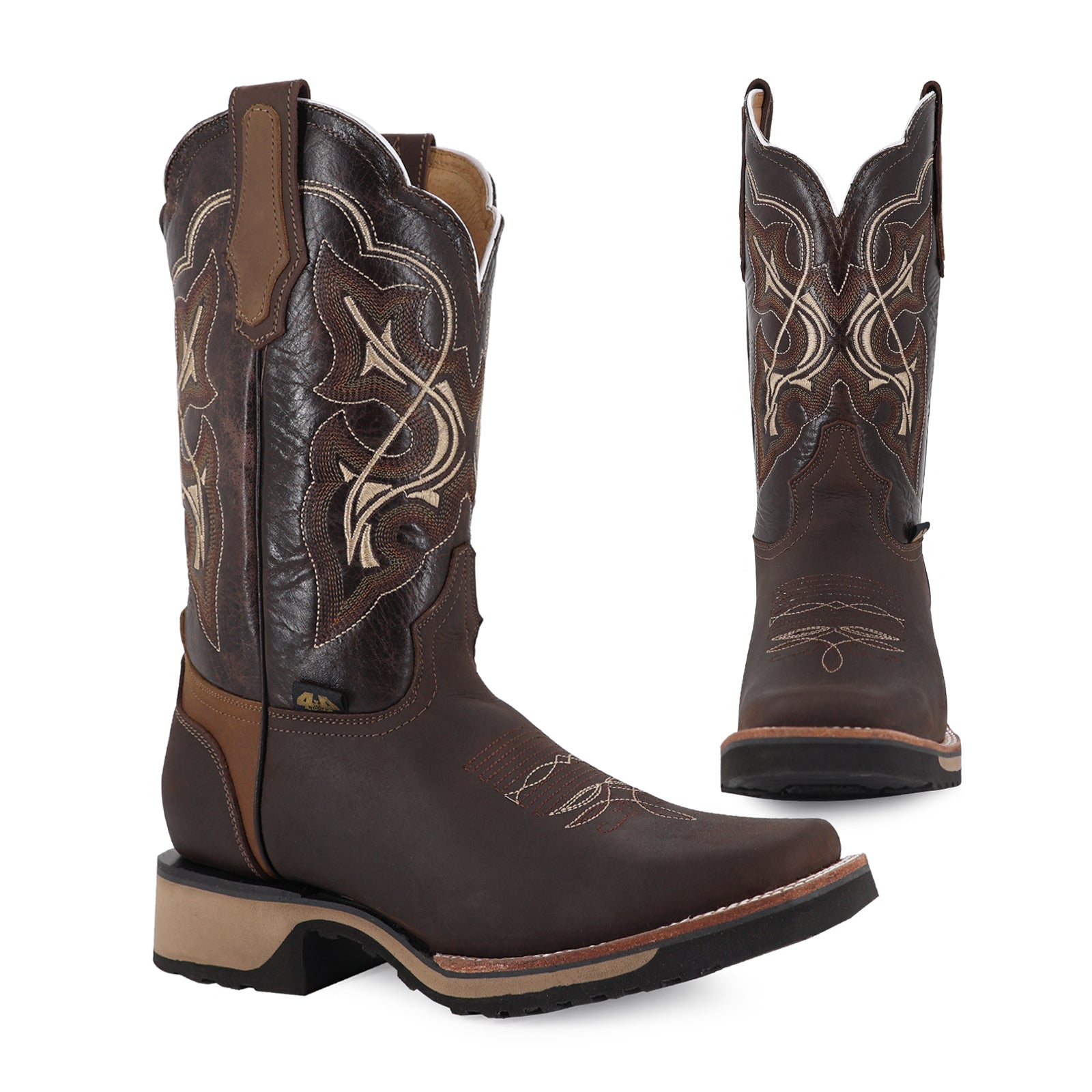 Bota Vaquera Rodeo Res Gold Chocolate