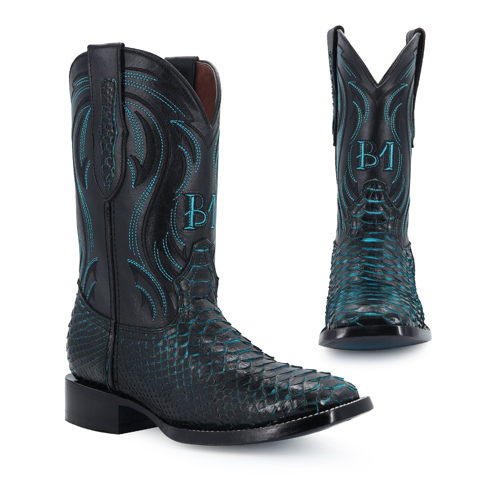 Bota Vaquera Bulldog Piton Negro Jade