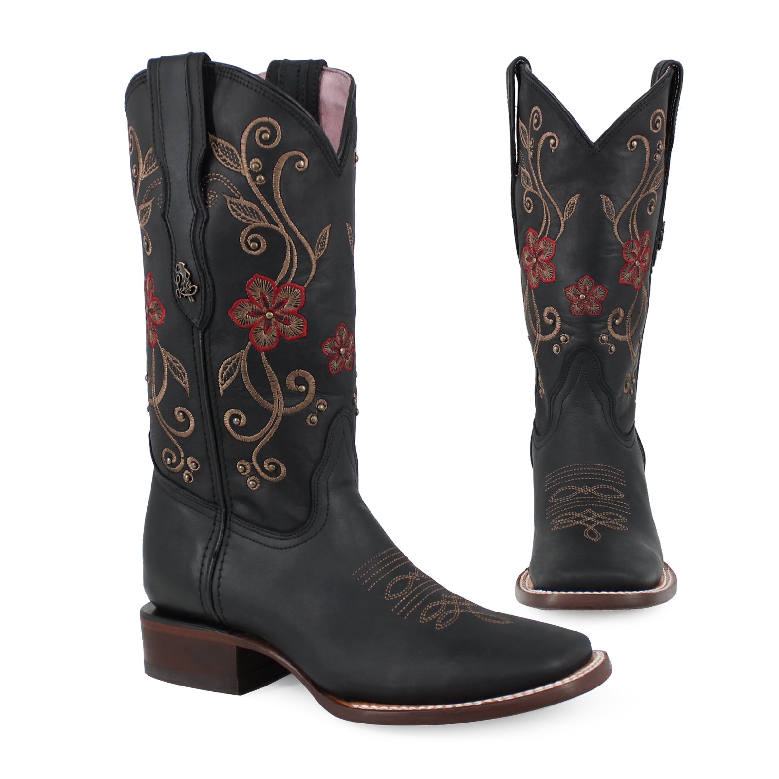 Bota vaquera para dama de piel modelo Adorada