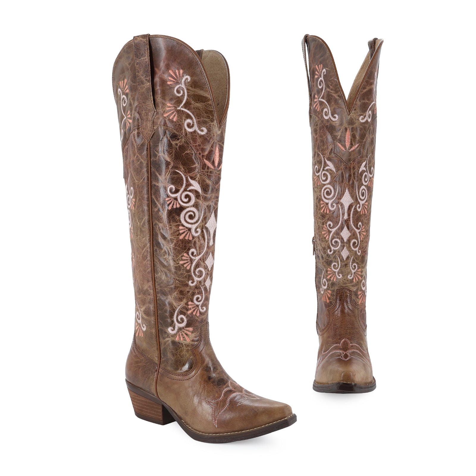 Bota vaquera para dama de piel modelo Cherry