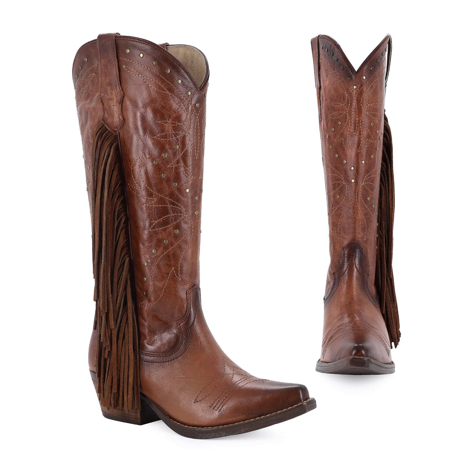 Bota vaquera para dama de piel modelo Fancy