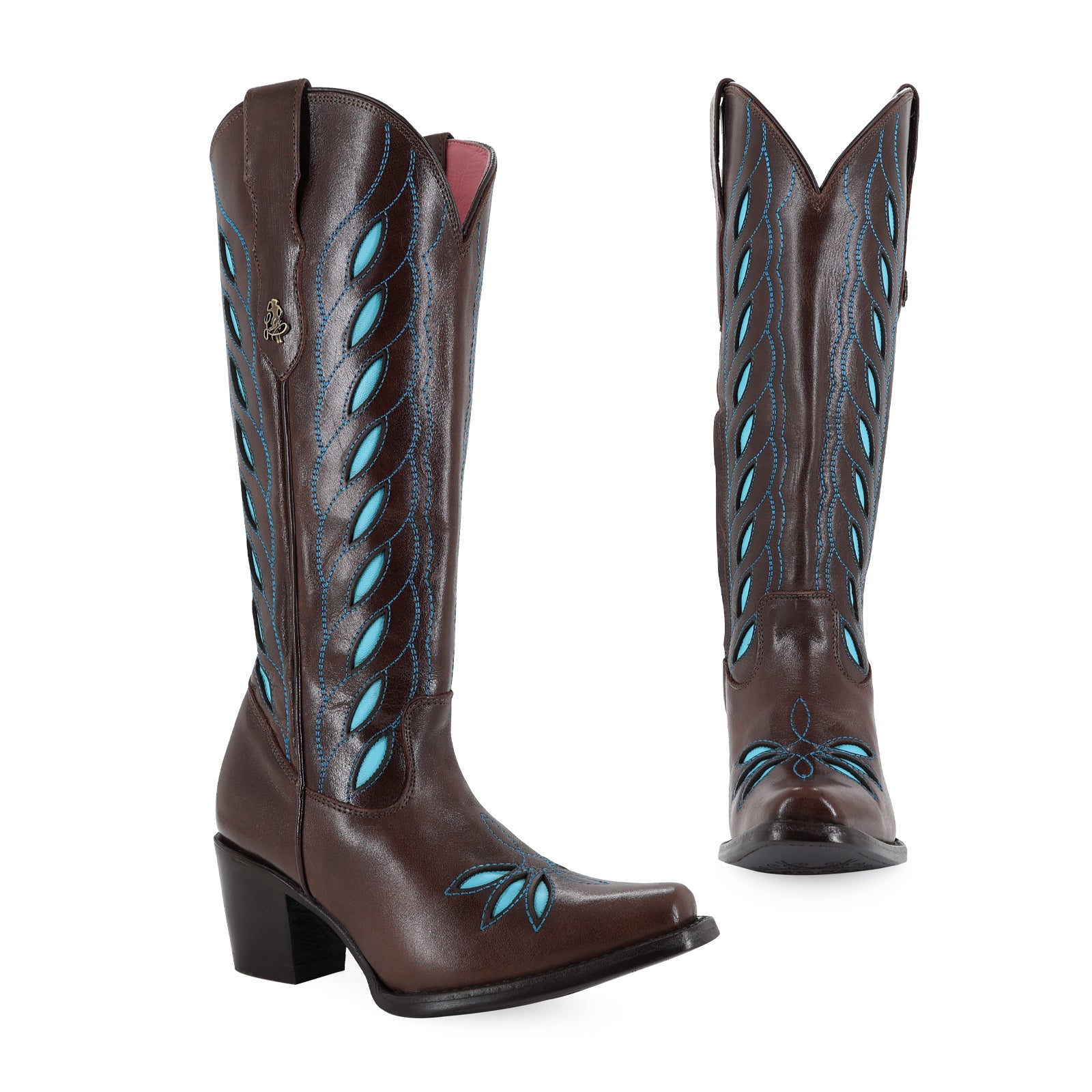 Bota vaquera para dama de piel modelo Maya