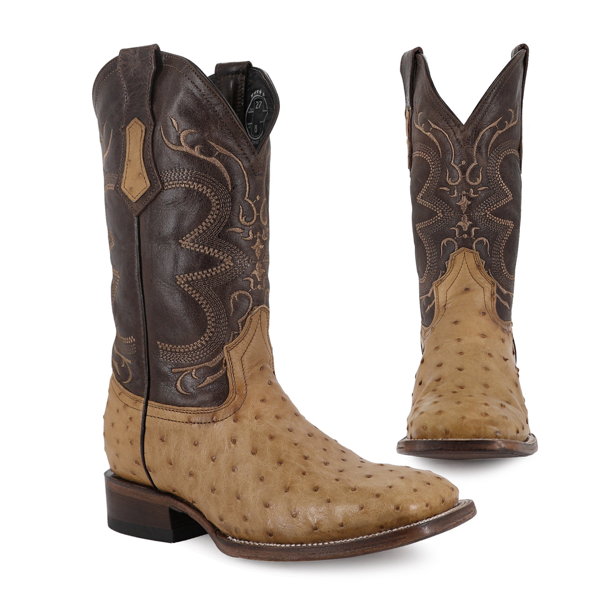 Bota Vaquera Bulldog Para Caballero Piel De Avestruz