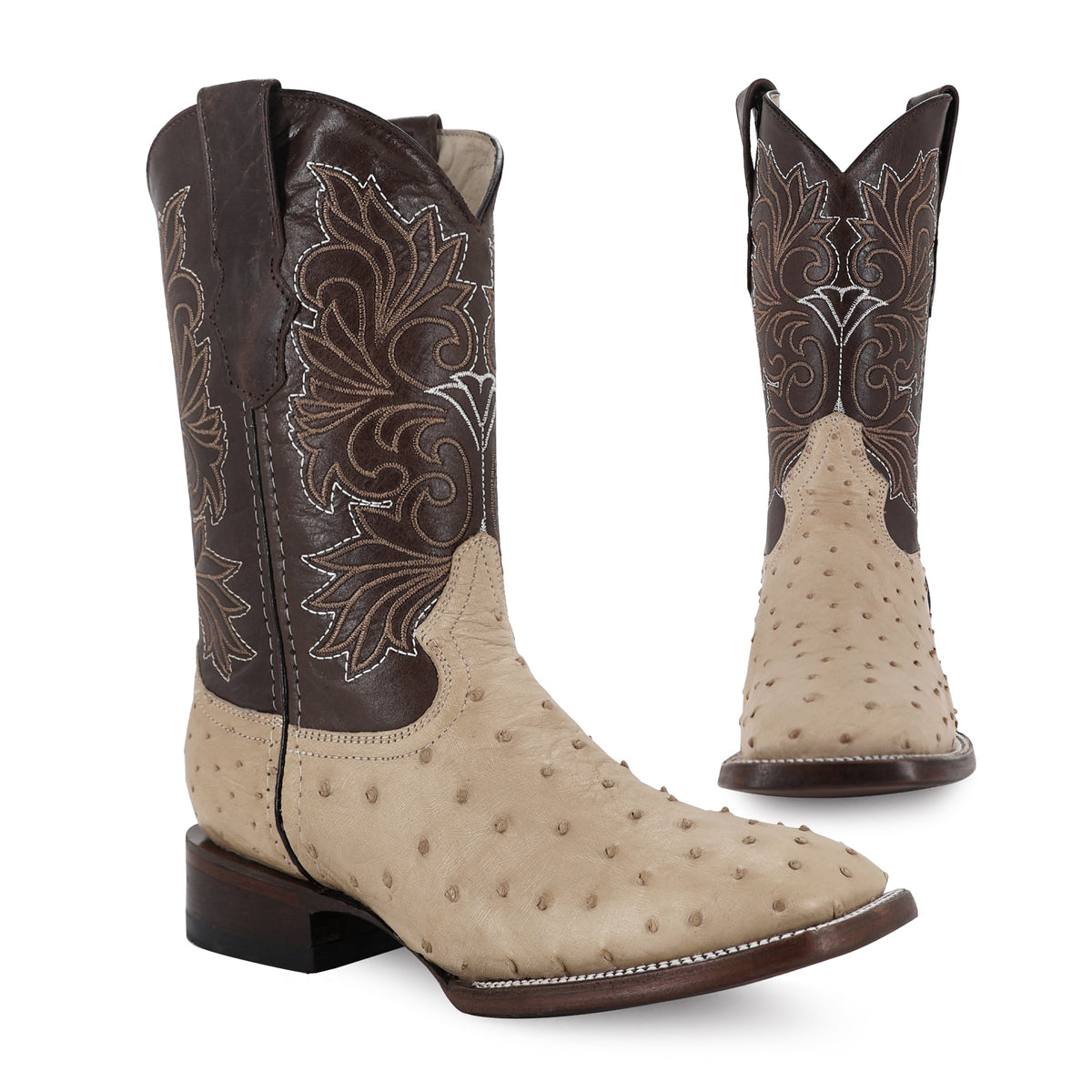 Bota Vaquera Bulldog Para Caballero Piel De Avestruz