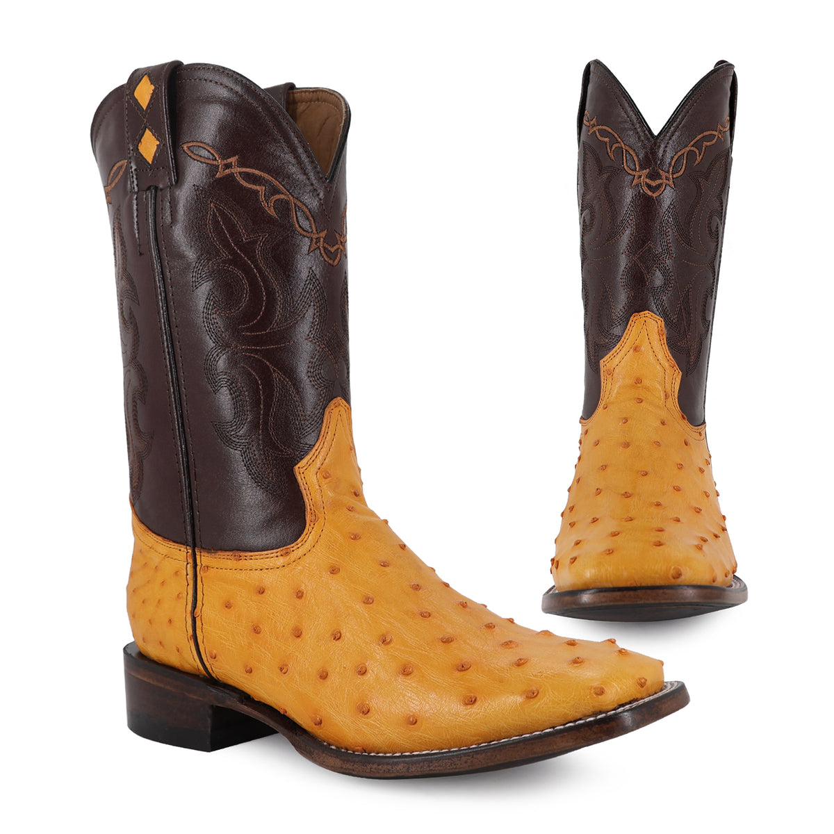 Bota Vaquera Bulldog Para Caballero Piel De Avestruz