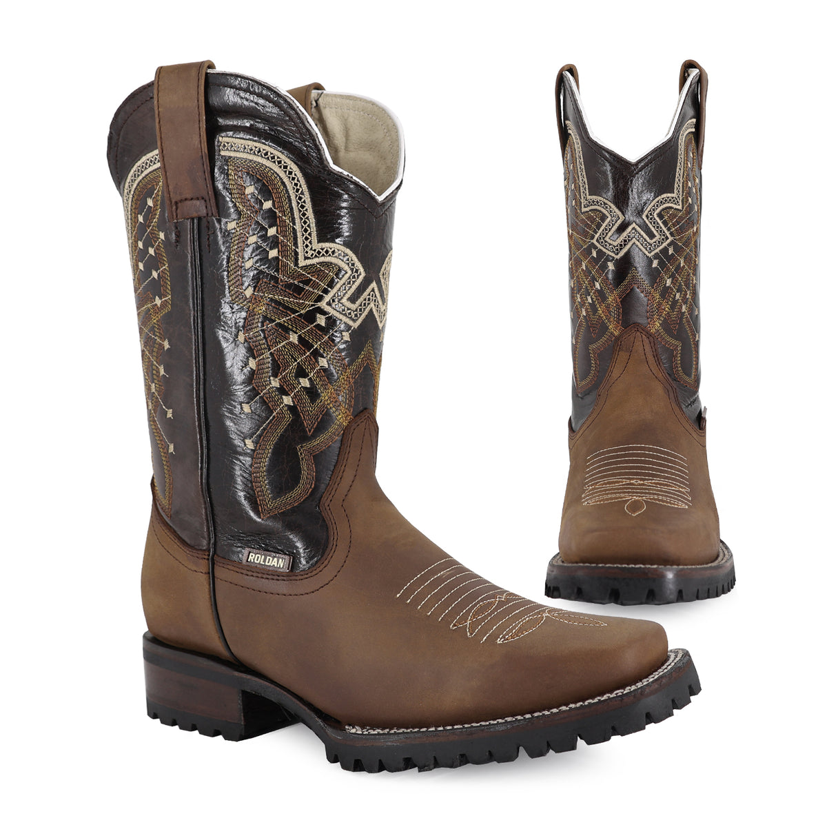 Bota Vaquera Rodeo Para Caballero Piel Crazy Suela Truck