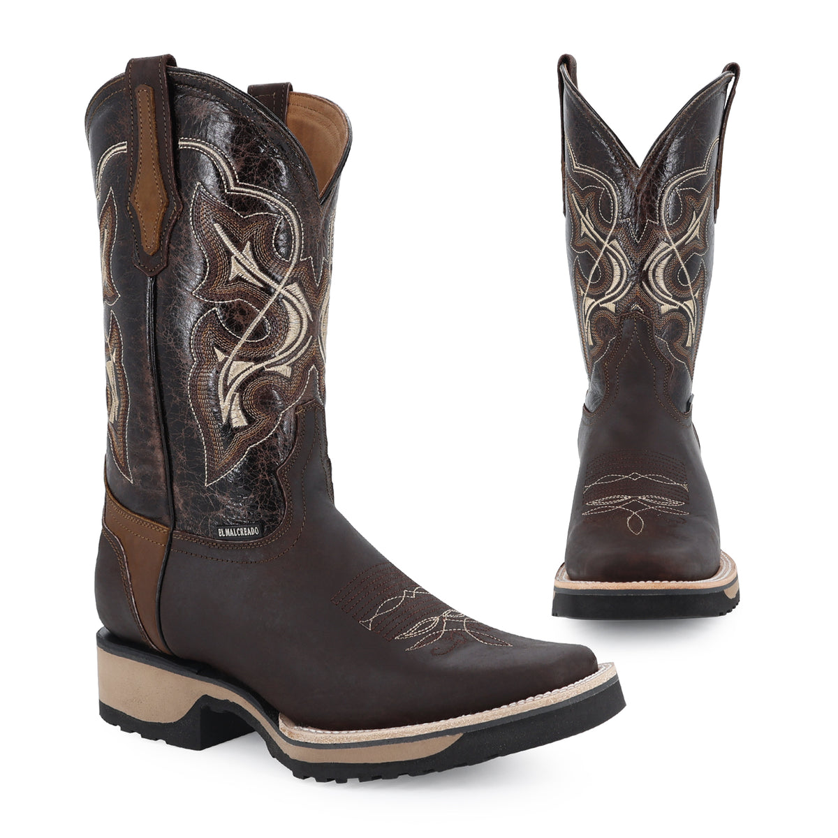 Bota Vaquera Rodeo Para Caballero Piel Res Gold