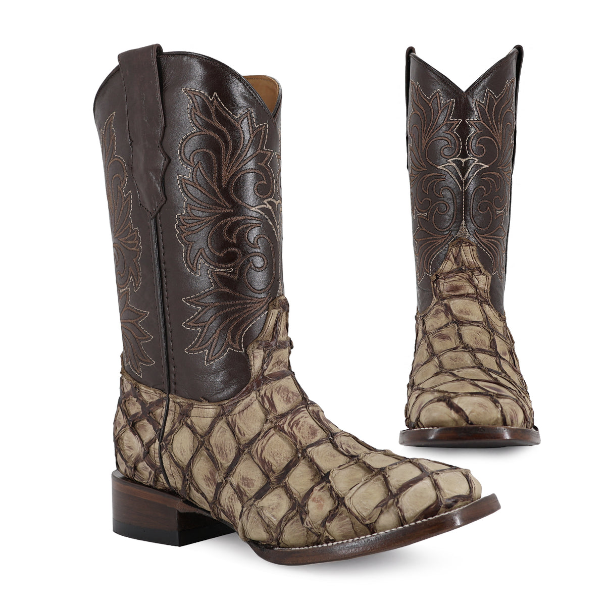 Bota Vaquera Bulldog Para Caballero Piel Pescado