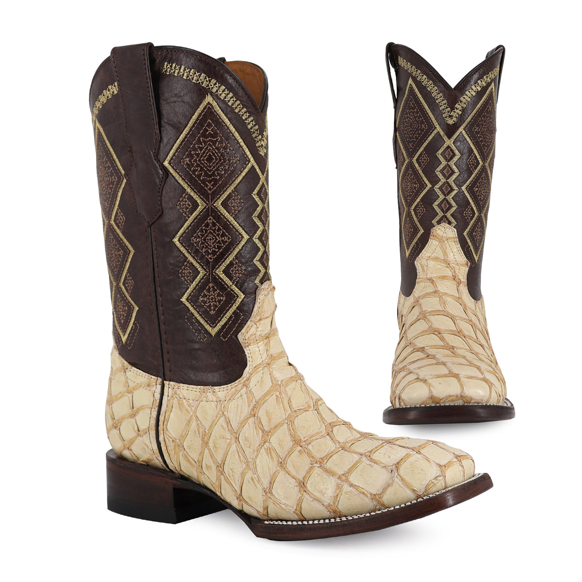 Bota Vaquera Bulldog Para Caballero Piel Pescado